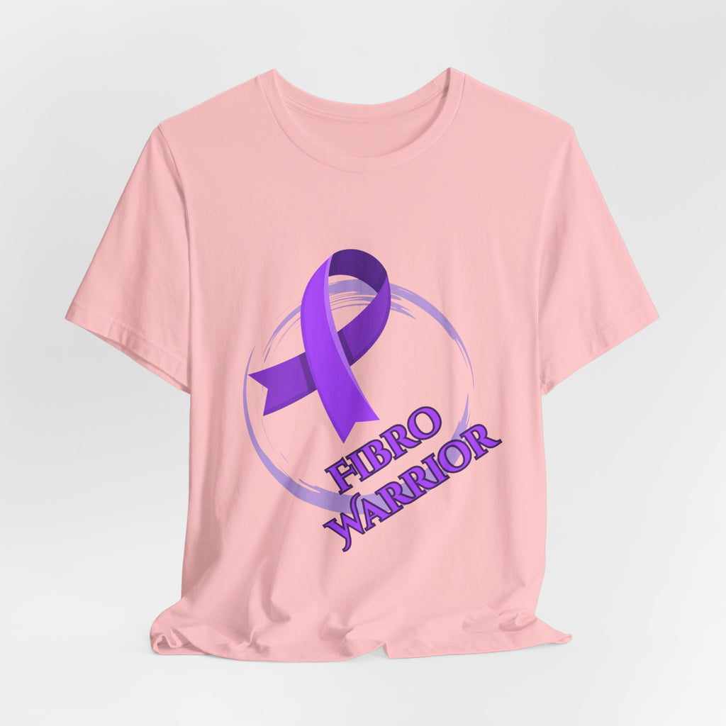 Fibro Warrior Tee — Fibromyalgia Awareness Purple Ribbon T-Shirt