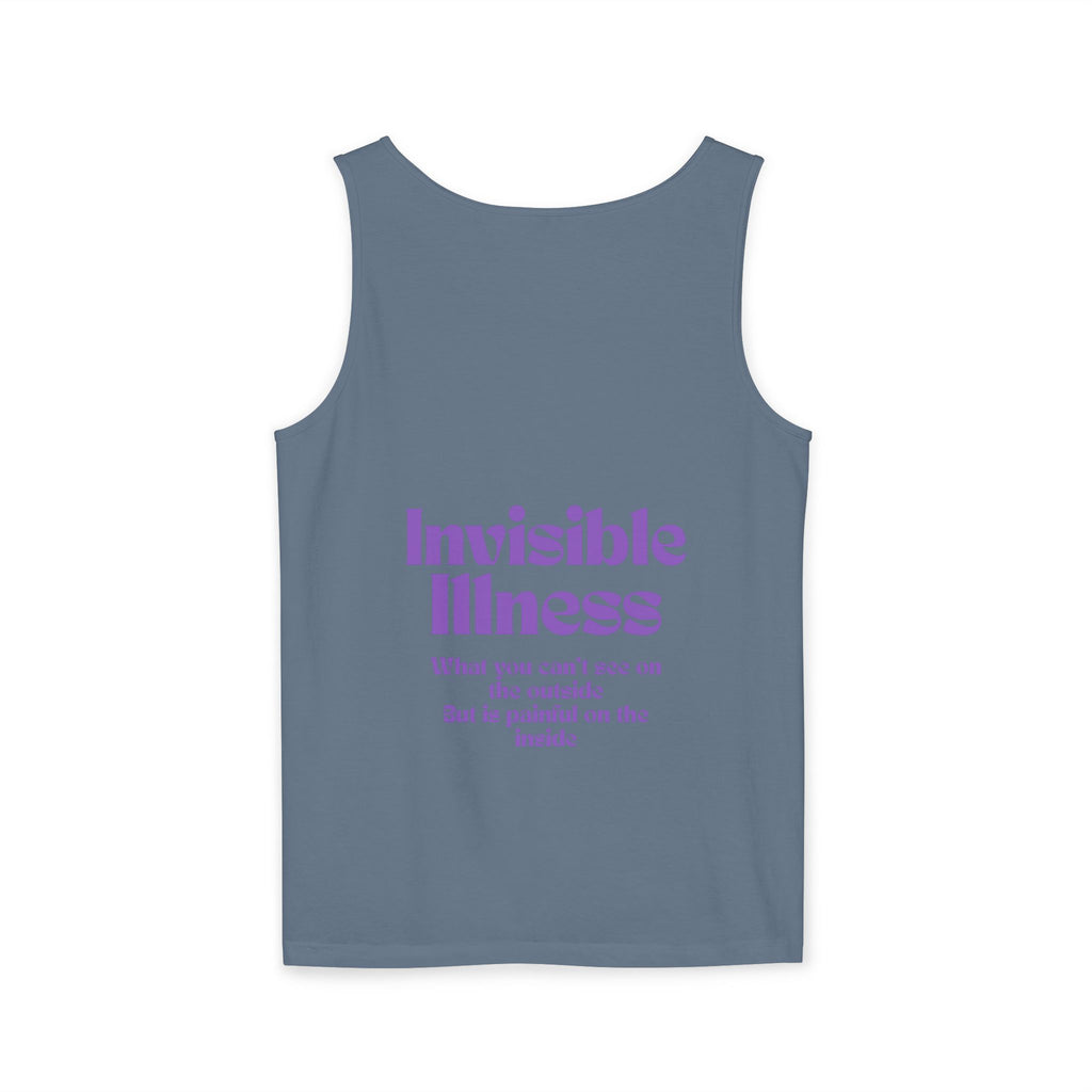 Invisible Illness Awareness Tank Top — Prescription: Rest (Purple Ribbon)