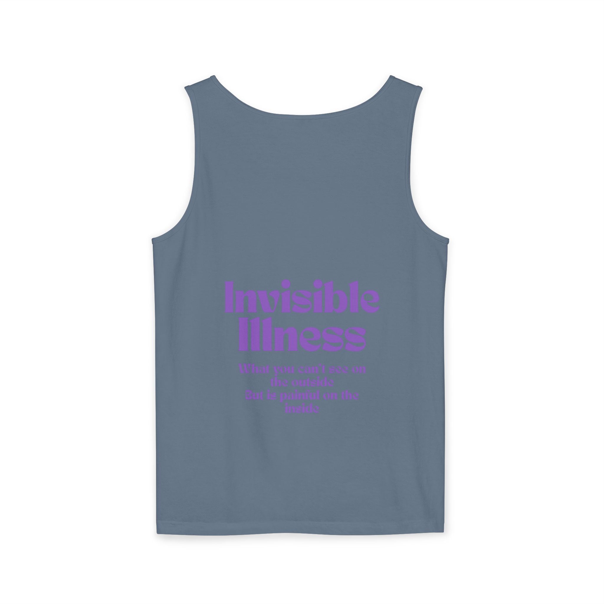Invisible Illness Awareness Tank Top — Prescription: Rest (Purple Ribbon)