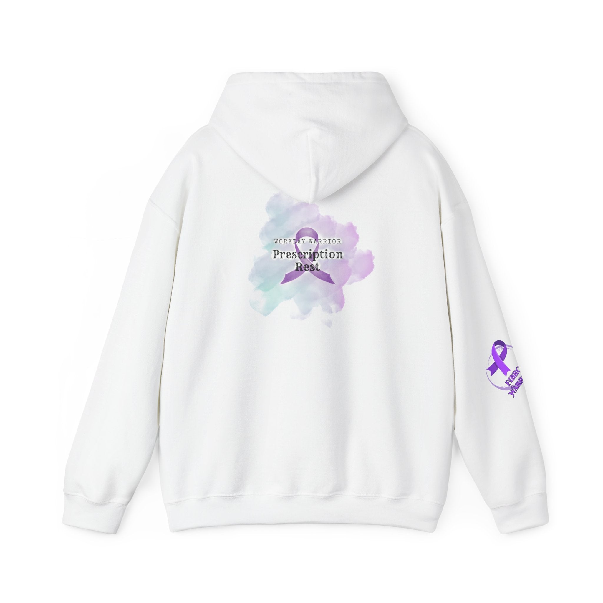 Invisible Illness Awareness Hoodie — Purple Ribbon 'Warrior' Watercolor Design