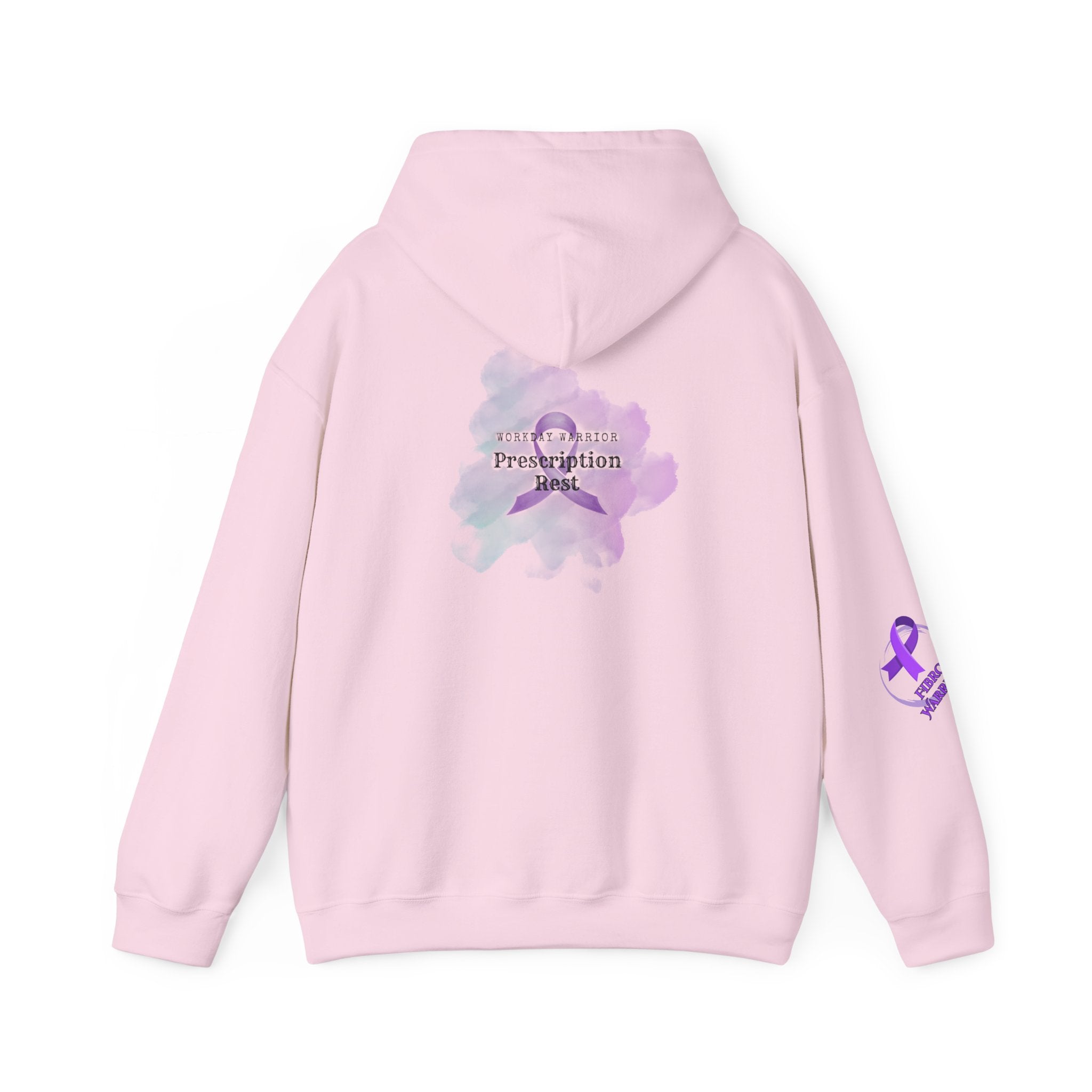 Invisible Illness Awareness Hoodie — Purple Ribbon 'Warrior' Watercolor Design