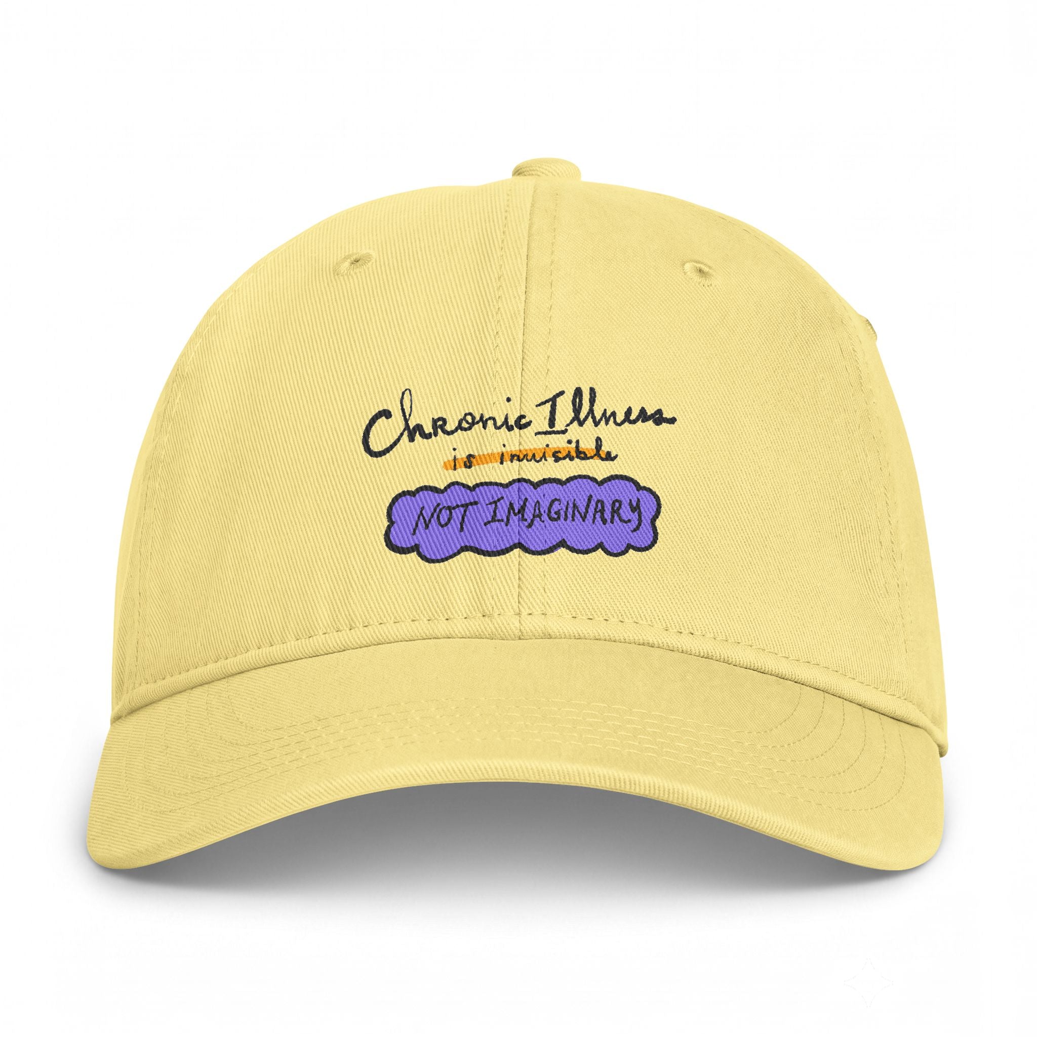 Embroidered 'Chronic Illness Is Real, Not Imaginary' Washed Cap — Awareness Hat