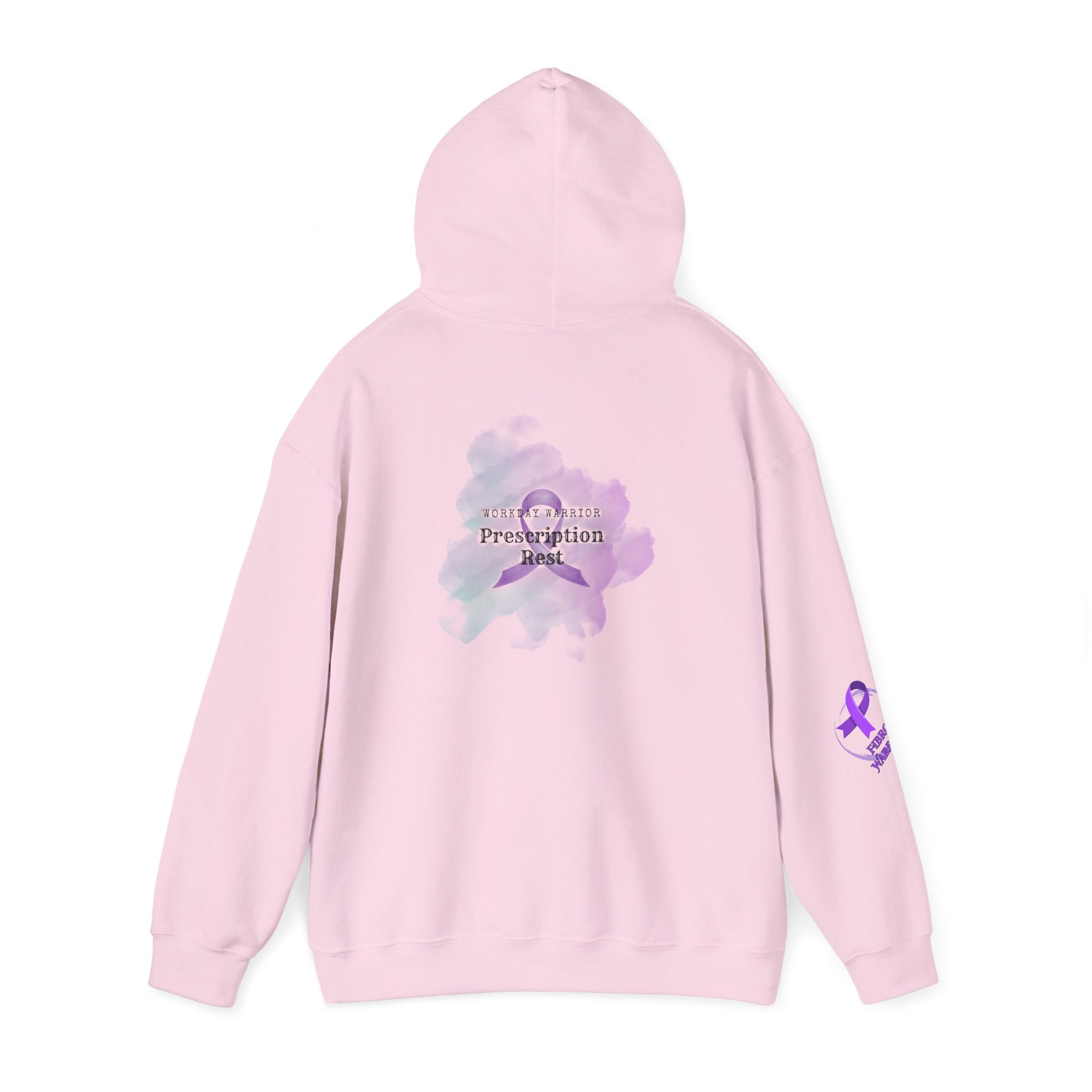 Invisible Illness Awareness Hoodie — Purple Ribbon 'Warrior' Watercolor Design
