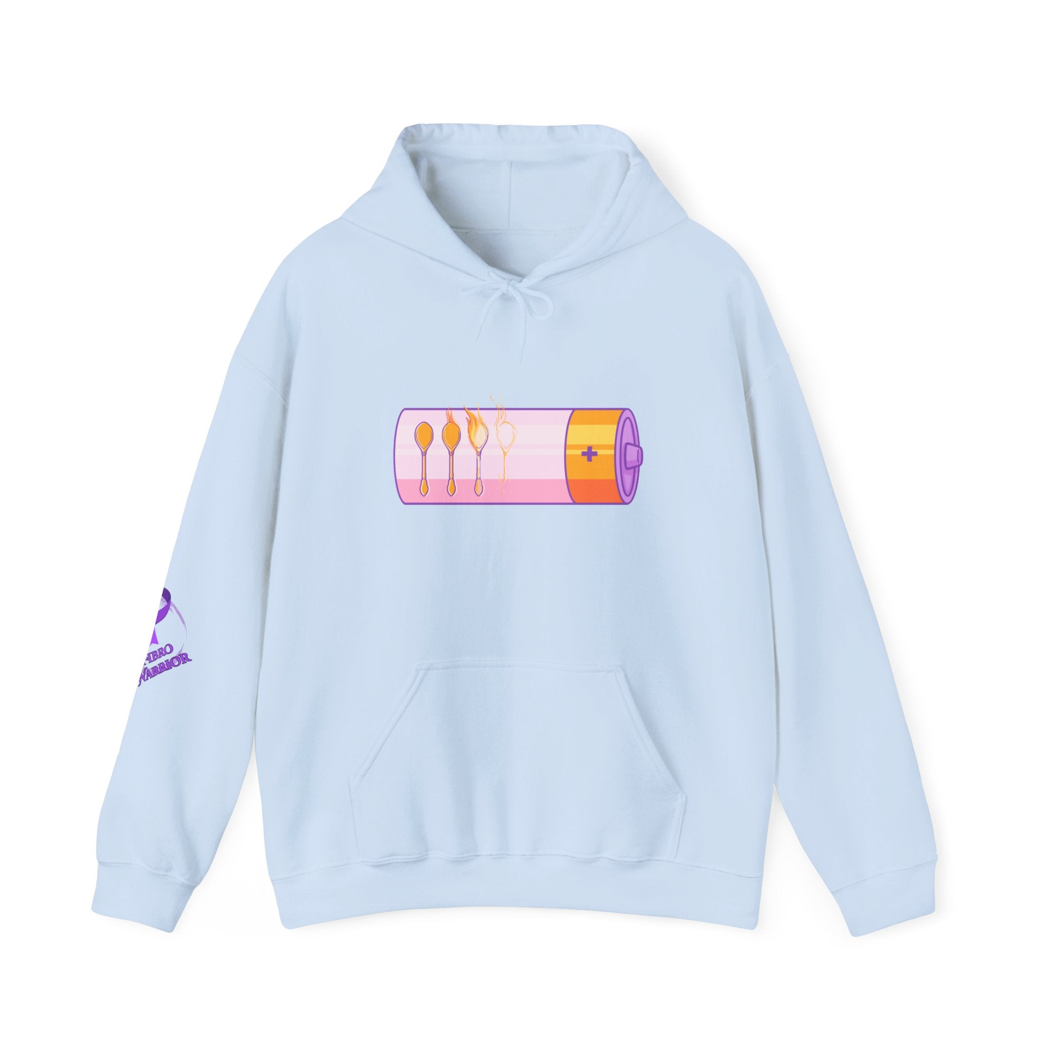 Invisible Illness Awareness Hoodie — Purple Ribbon 'Warrior' Watercolor Design