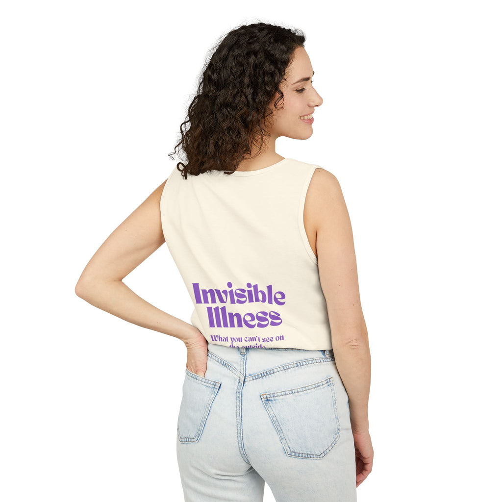 Invisible Illness Awareness Tank Top — Prescription: Rest (Purple Ribbon)