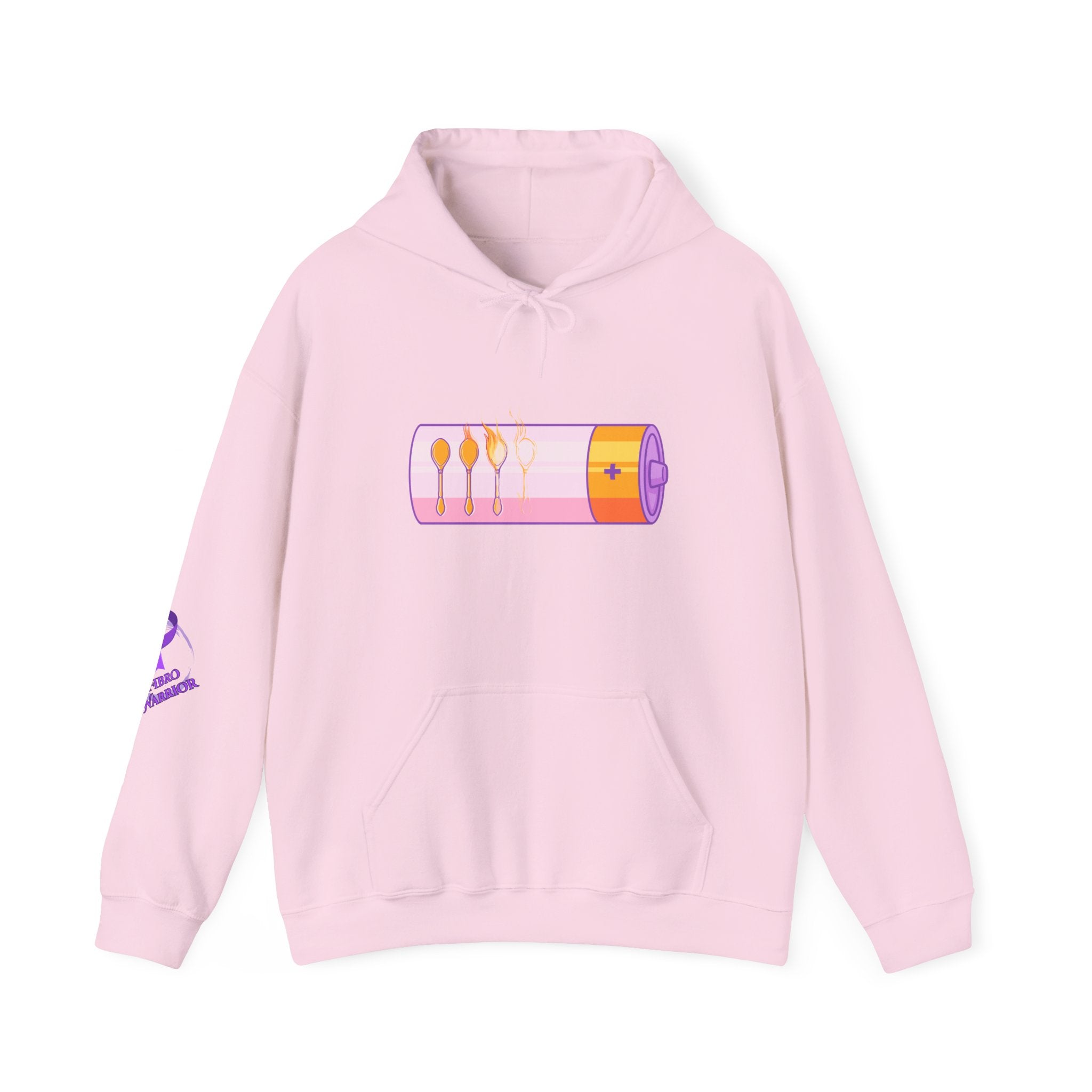 Invisible Illness Awareness Hoodie — Purple Ribbon 'Warrior' Watercolor Design