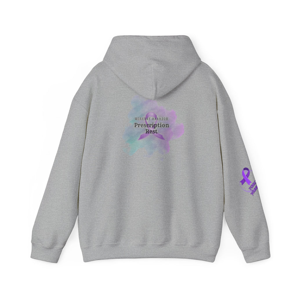 Invisible Illness Awareness Hoodie — Purple Ribbon 'Warrior' Watercolor Design