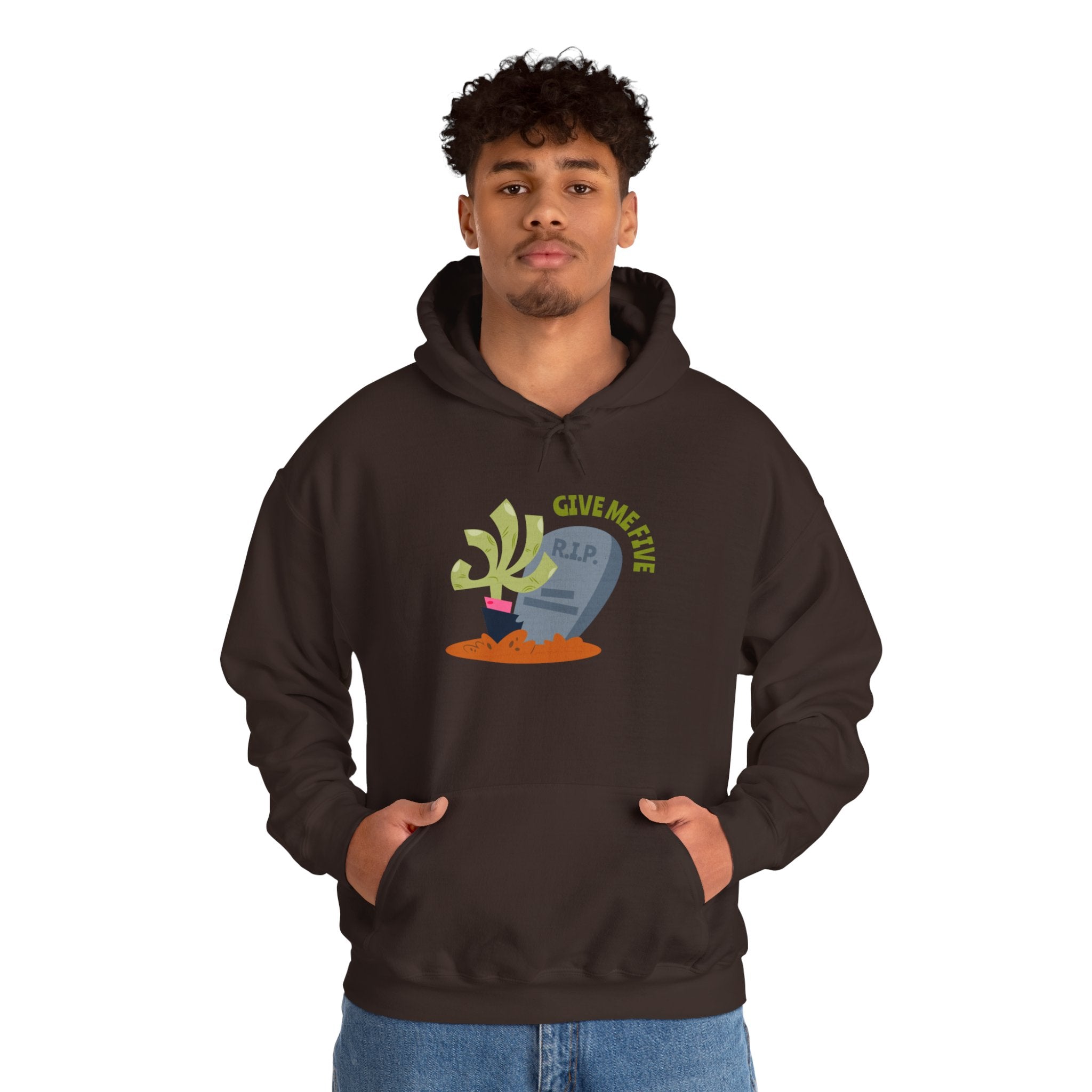 Tombstone Plant Hoodie — "Give Me Five" Cute Goth Pullover