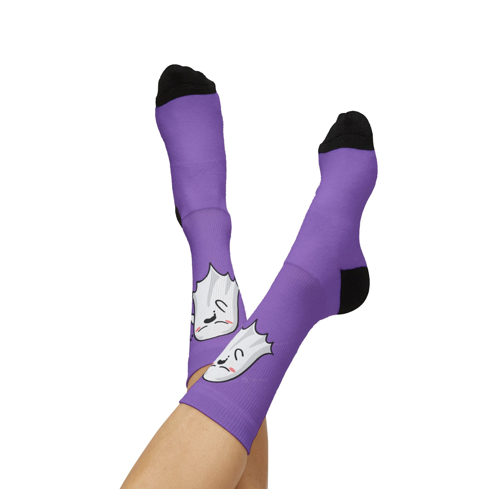 Halloween Warrior Wear - Sleepy Chronic Fatigue Ghost & Pumpkin Socks