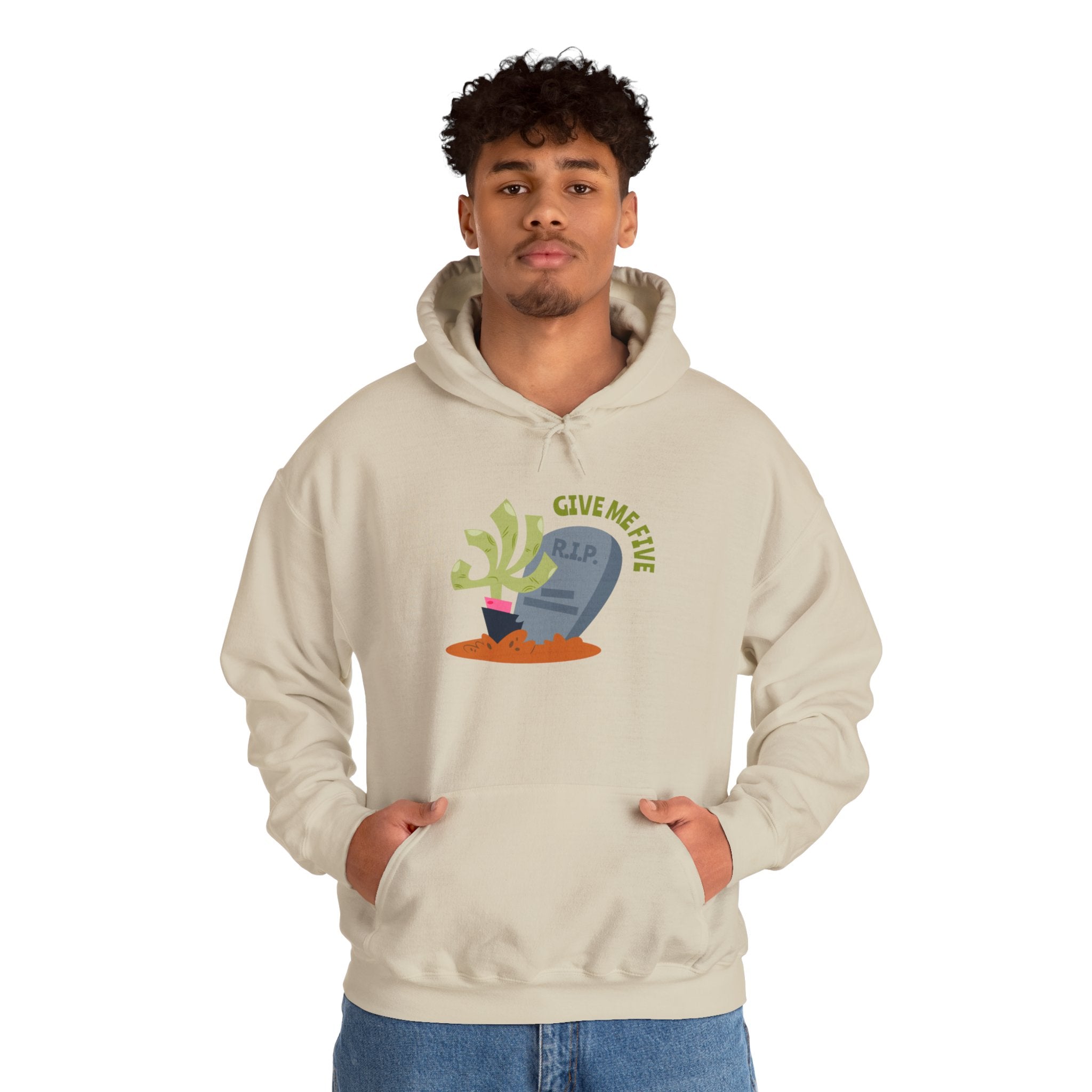 Tombstone Plant Hoodie — "Give Me Five" Cute Goth Pullover