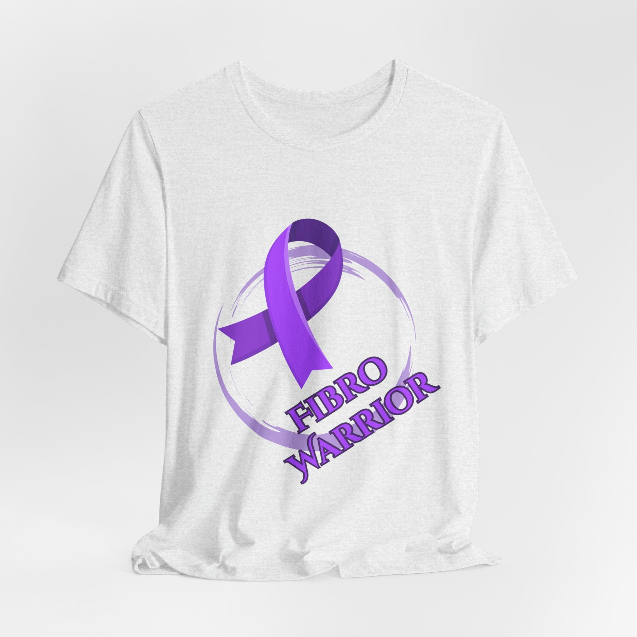 Fibro Warrior Tee — Fibromyalgia Awareness Purple Ribbon T-Shirt