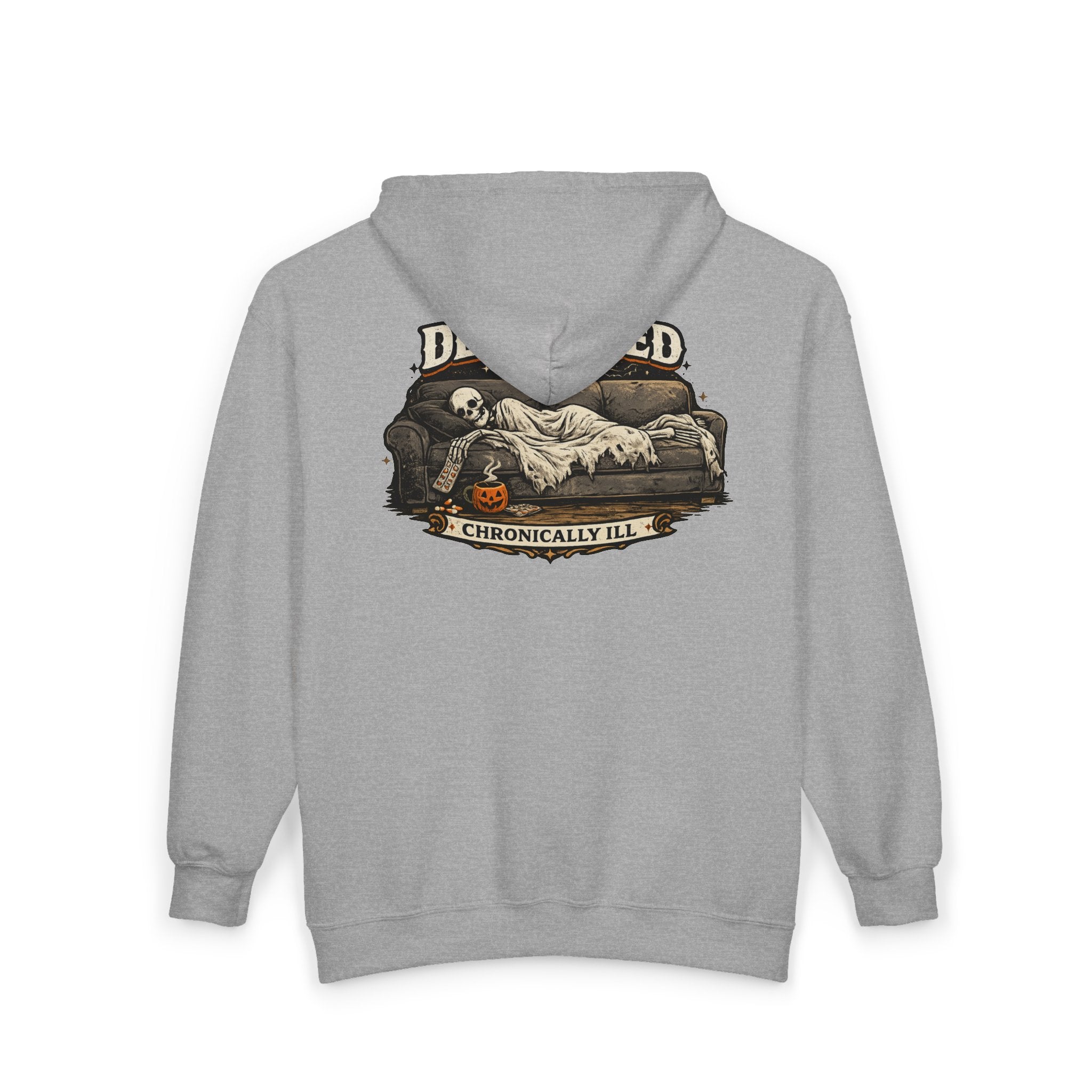 Halloween Warrior Wear - "Dead Tired: Chronically Ill" Full Zip Up Hoodie