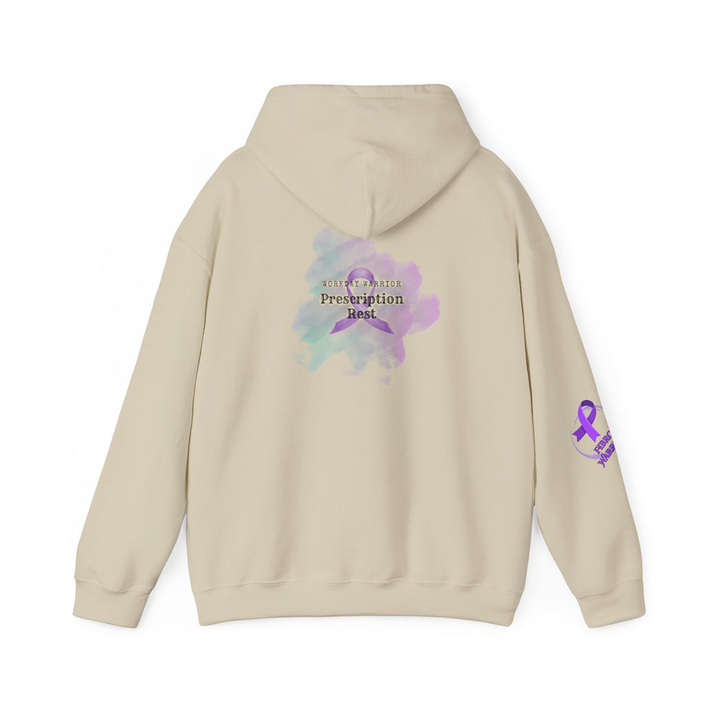 Invisible Illness Awareness Hoodie — Purple Ribbon 'Warrior' Watercolor Design