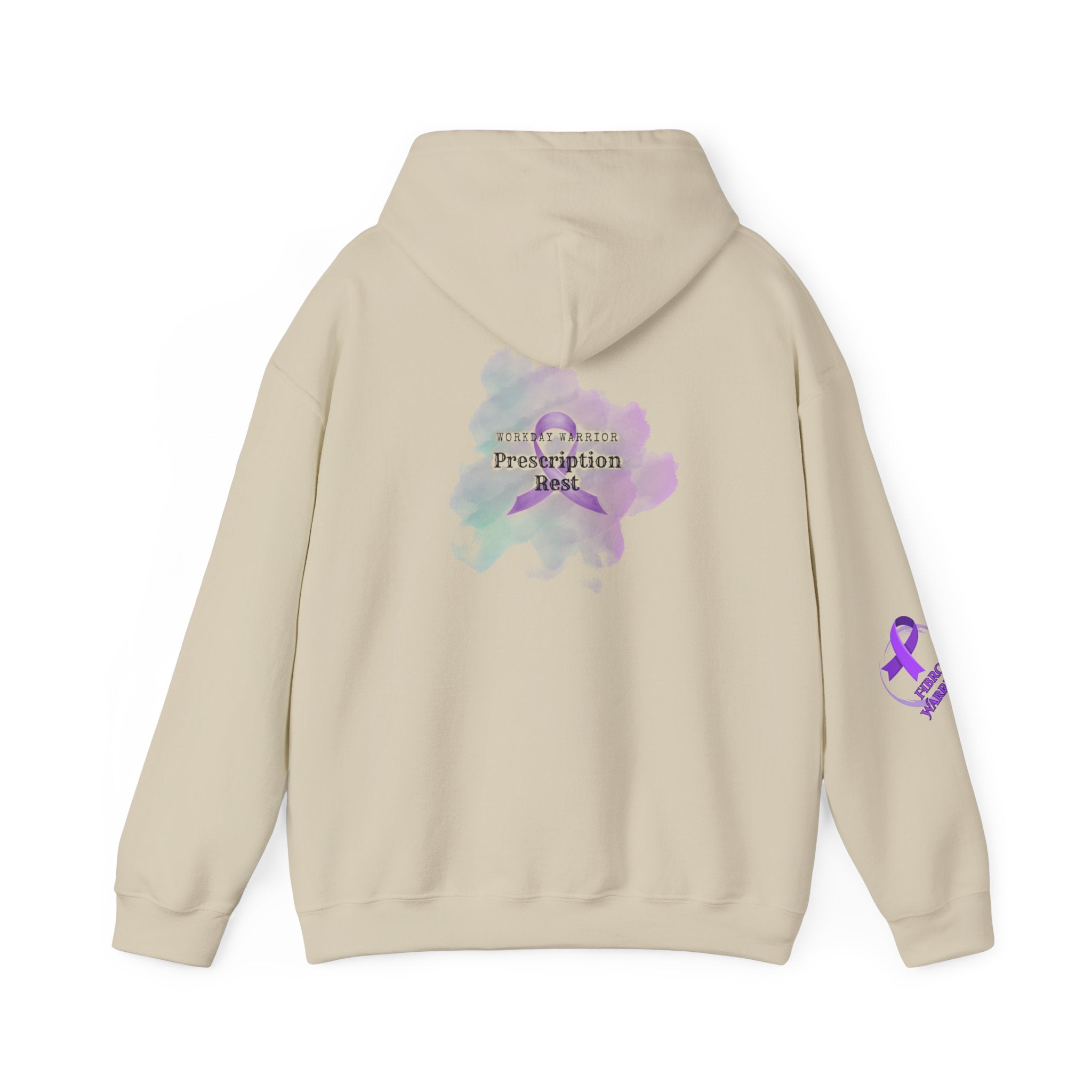 Invisible Illness Awareness Hoodie — Purple Ribbon 'Warrior' Watercolor Design
