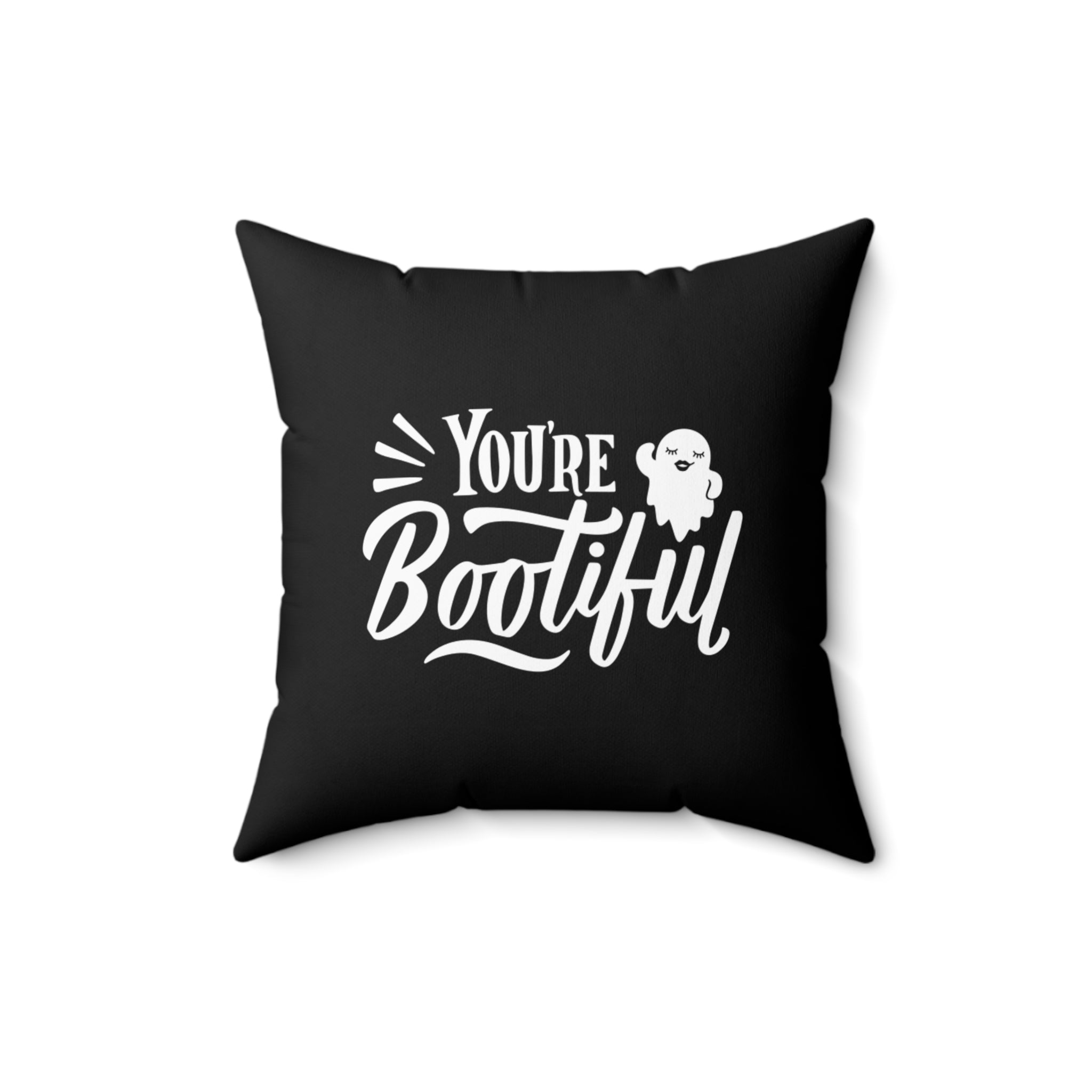 Halloween Warrior Wear - "You're Bootiful" Plush Square Pillow