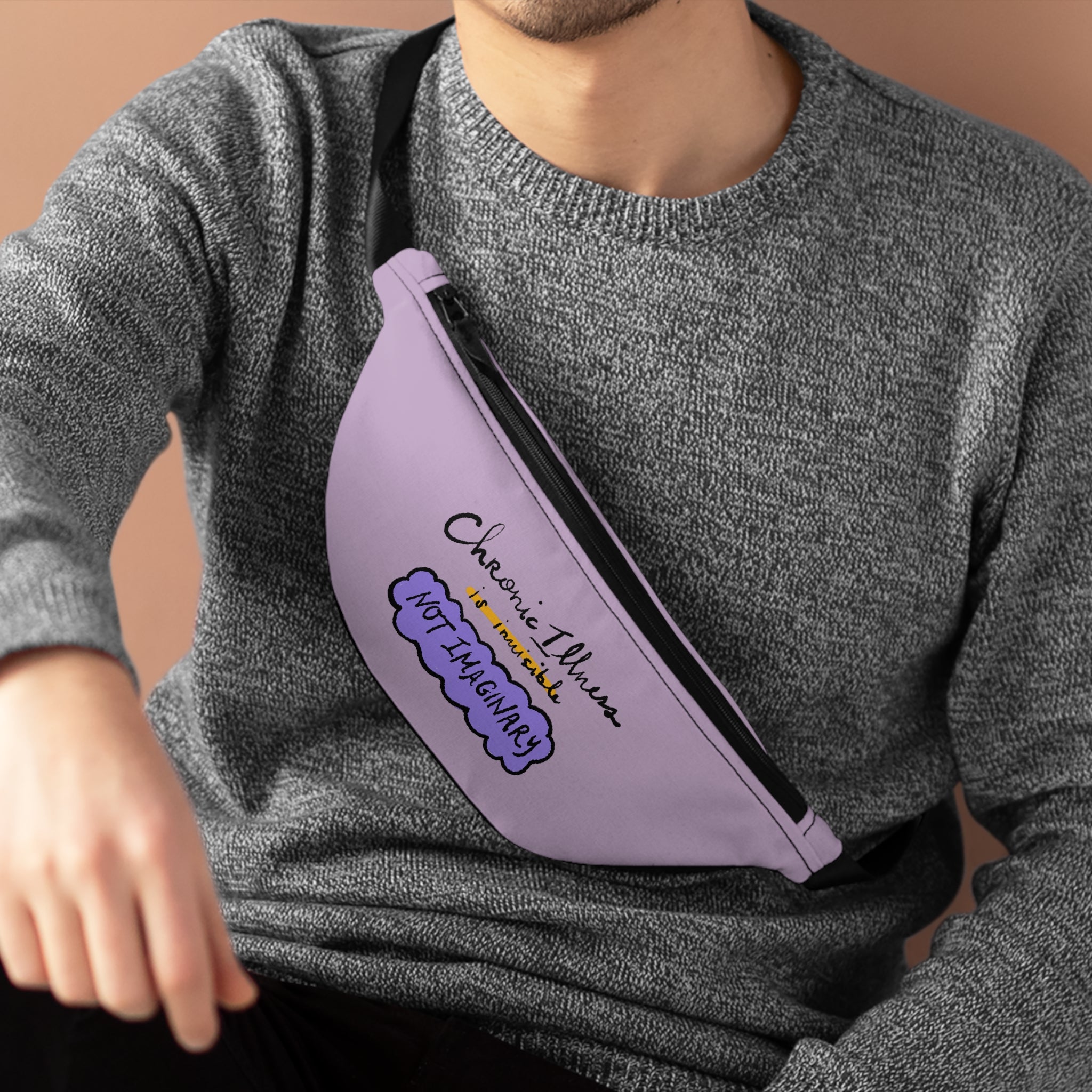 Chronic Illness Is Not Imaginary Lavender Fanny Pack