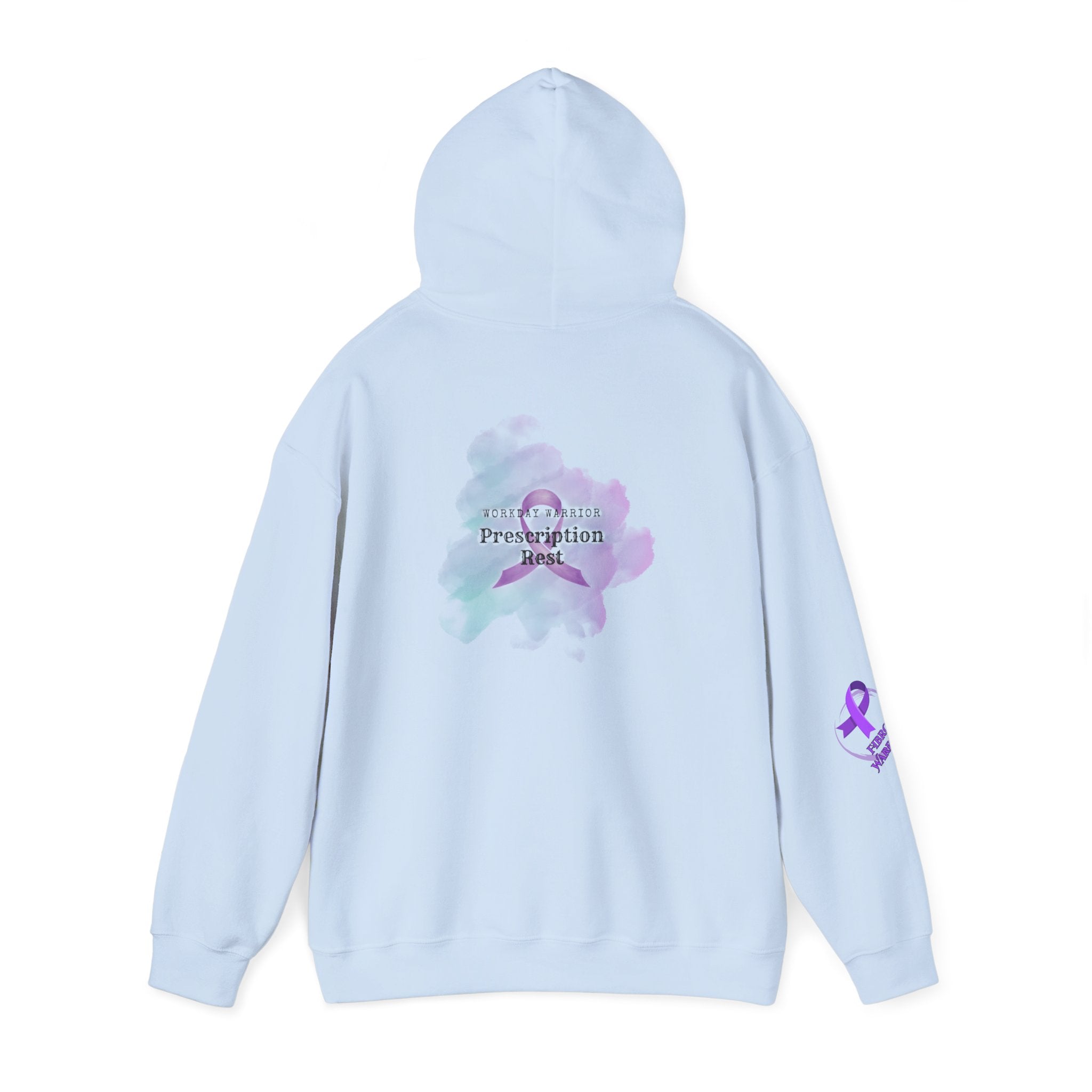 Invisible Illness Awareness Hoodie — Purple Ribbon 'Warrior' Watercolor Design