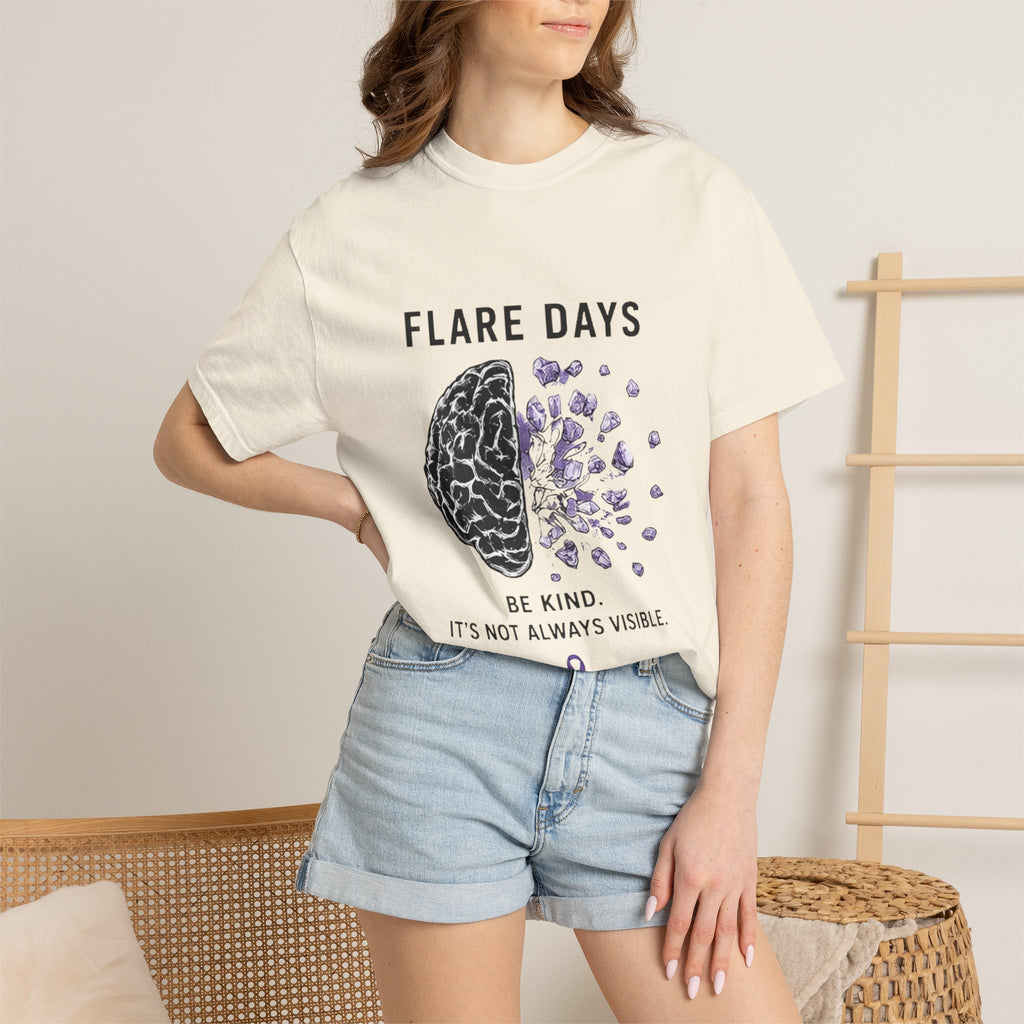 Flare Days T-Shirt — 'Be Kind, It's Not Always Visible' Invisible Illness Awareness Tee