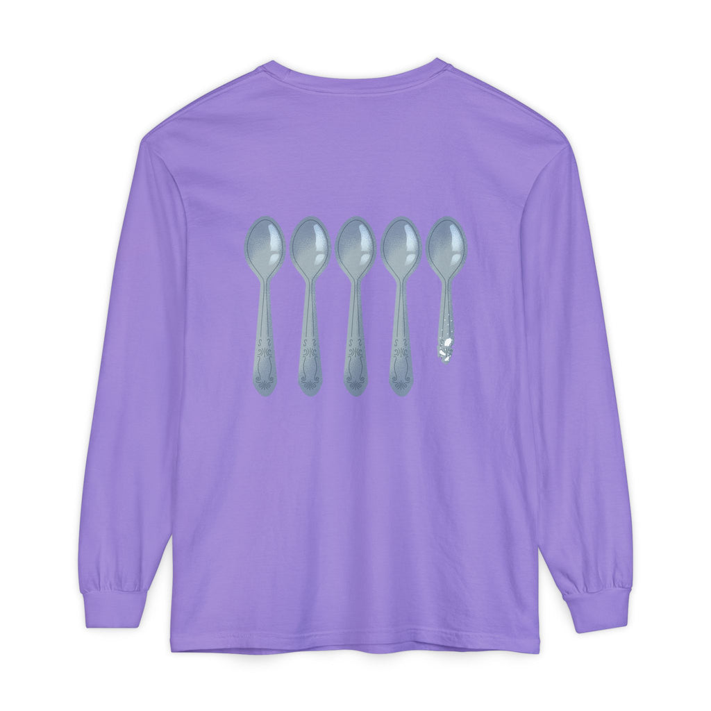 Fibro Warrior Long Sleeve Tee — Chronic Illness Awareness Purple Ribbon