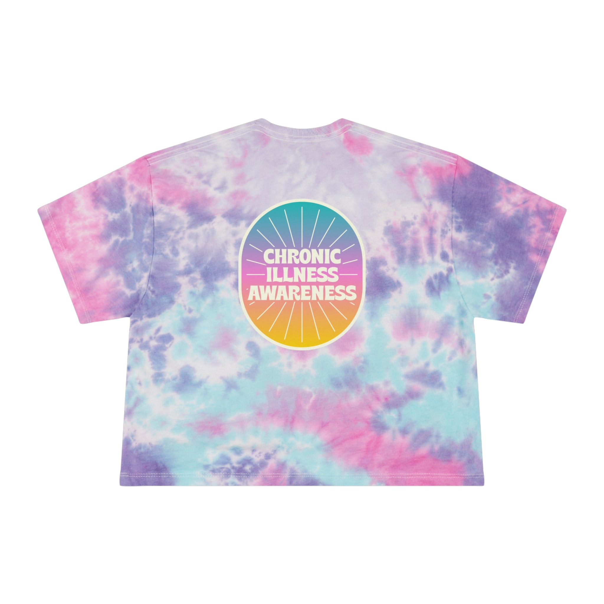 Women's Tie-Dye Crop Tee — Chronic Illness Awareness Spoonie Support Shirt