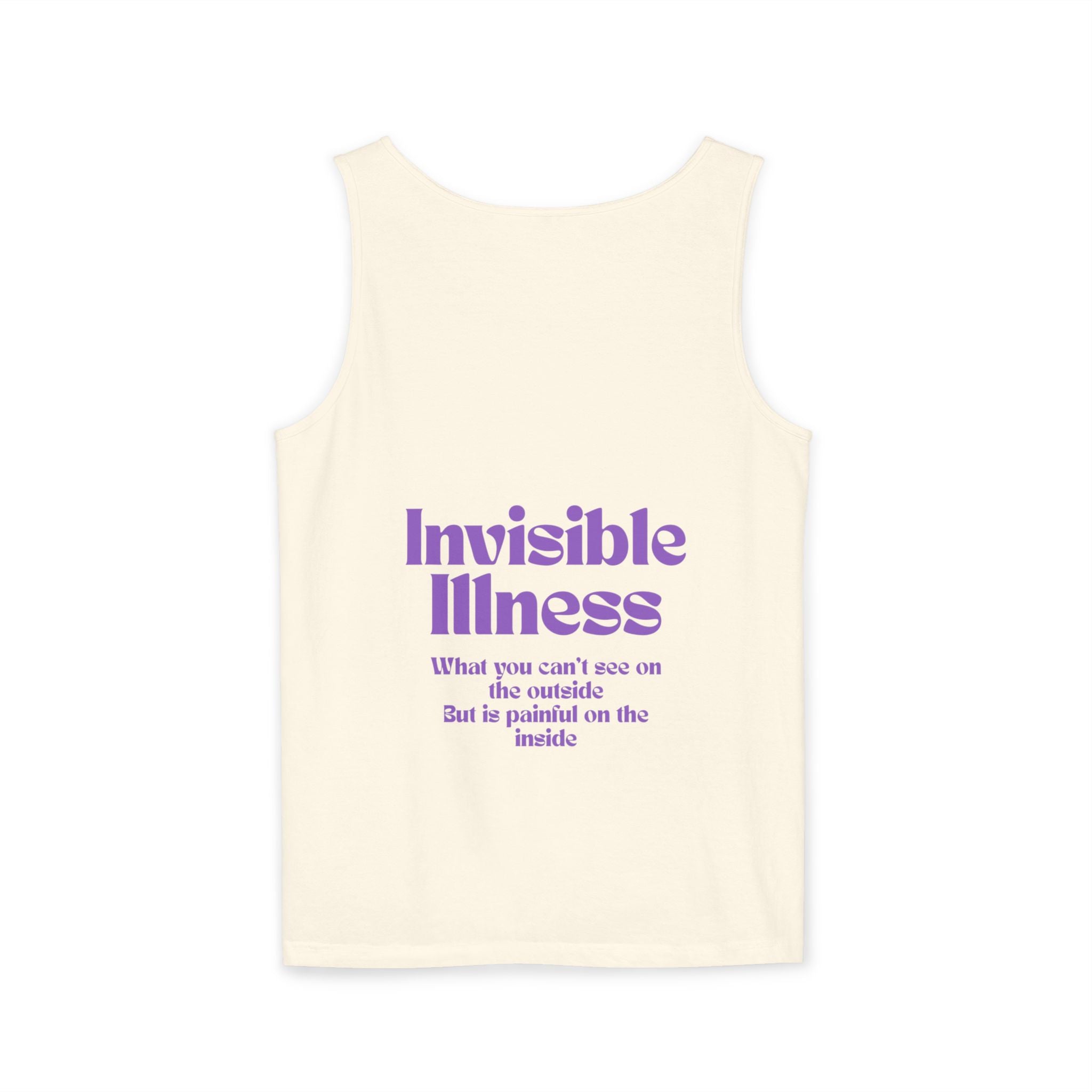 Invisible Illness Awareness Tank Top — Prescription: Rest (Purple Ribbon)