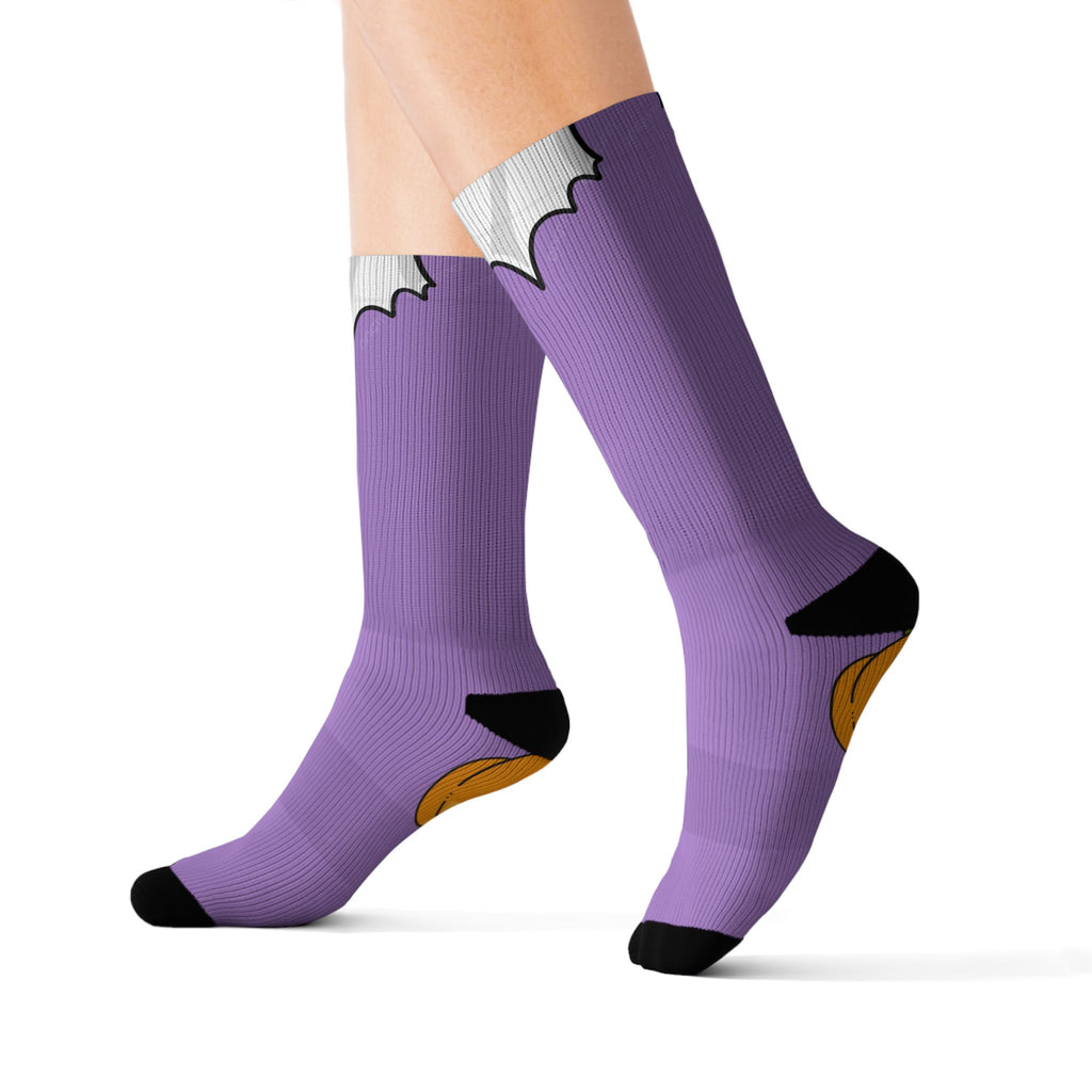 Halloween Warrior Wear - Sleepy Chronic Fatigue Ghost & Pumpkin Socks