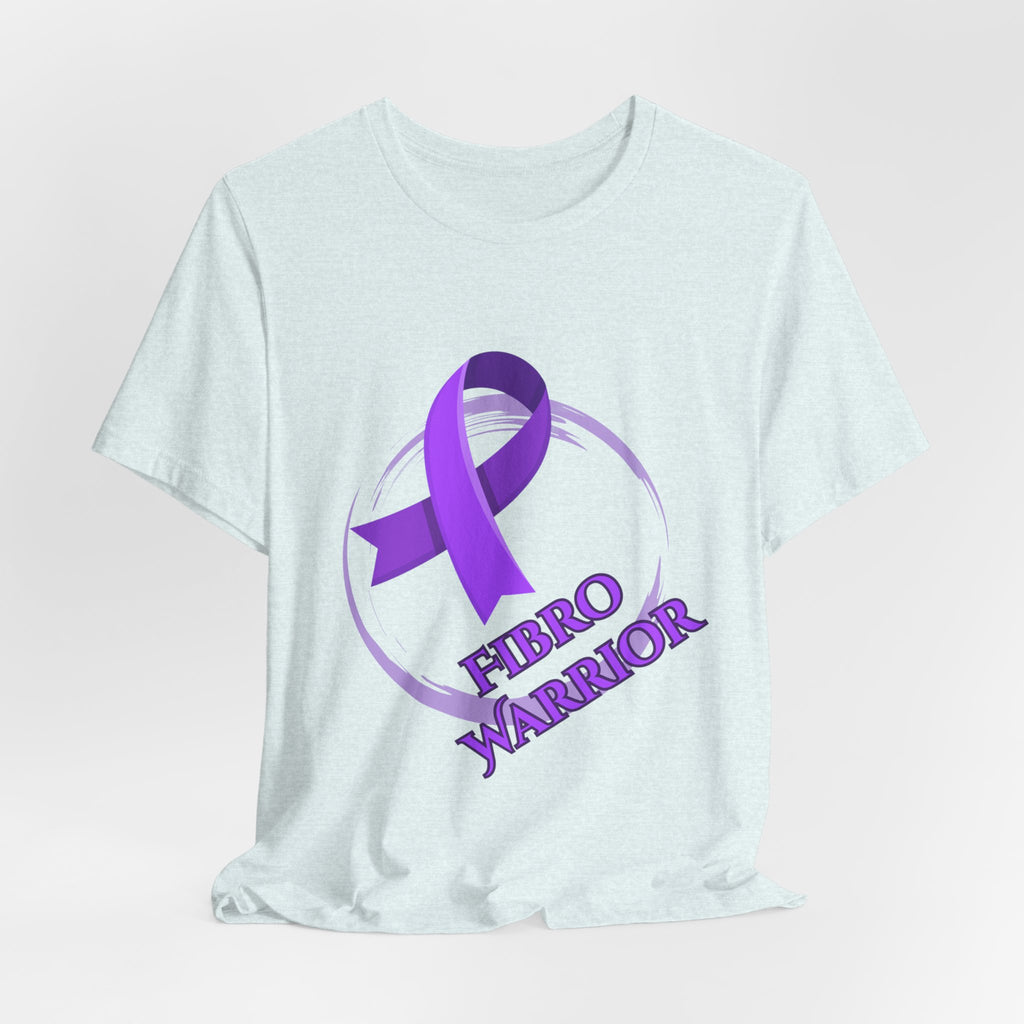Fibro Warrior Tee — Fibromyalgia Awareness Purple Ribbon T-Shirt