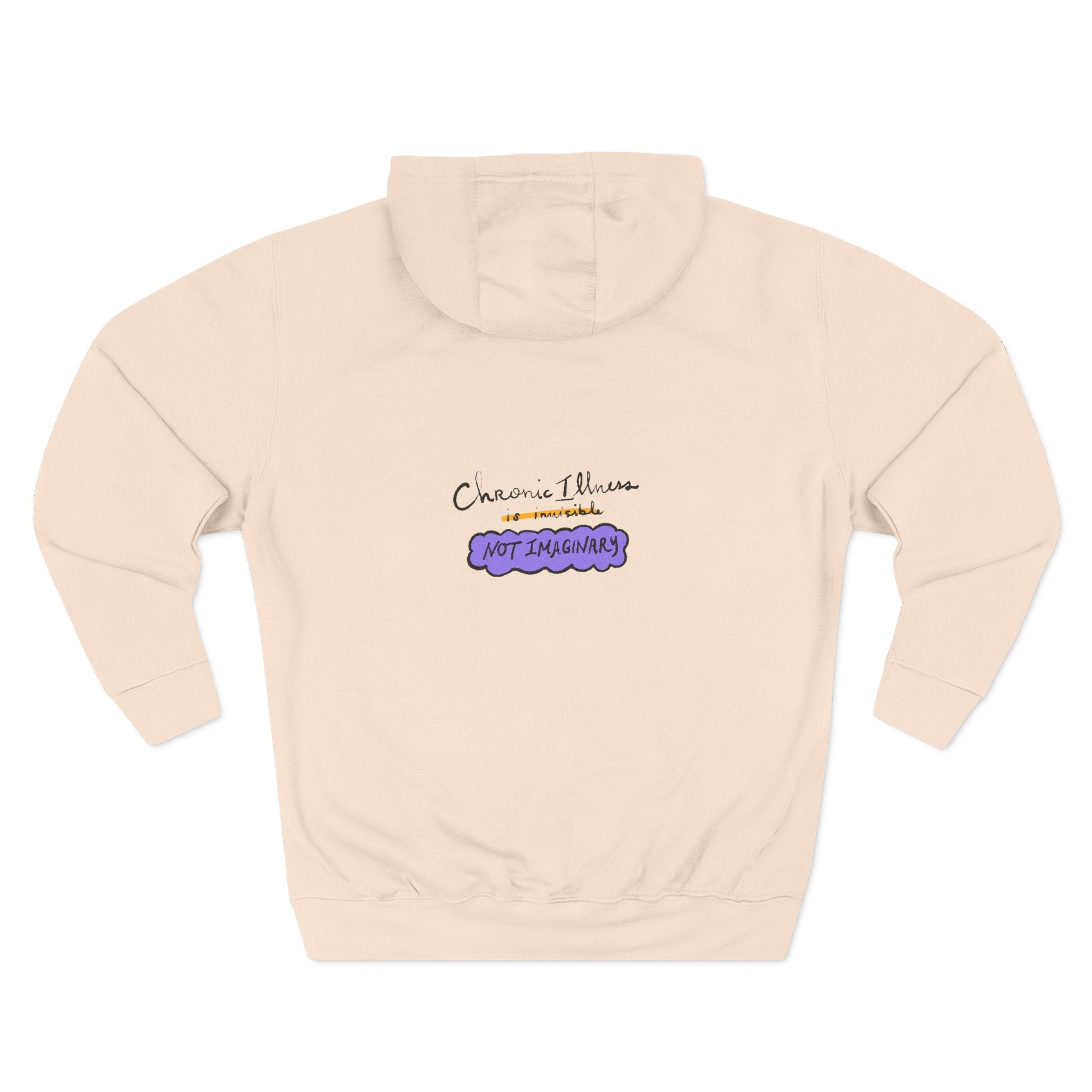Autoimmune Warrior Hoodie — Purple Ribbon Flag Fleece Pullover