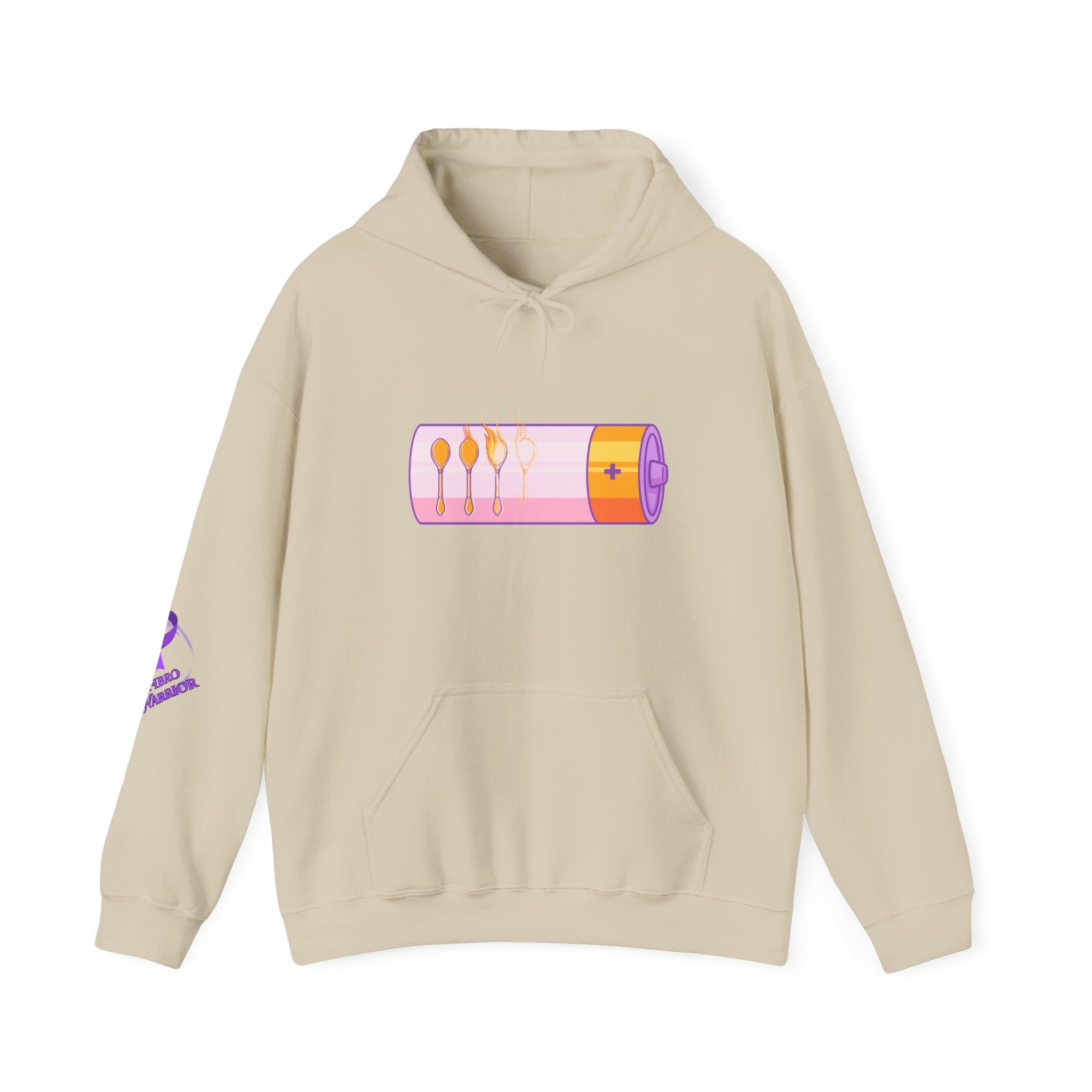 Invisible Illness Awareness Hoodie — Purple Ribbon 'Warrior' Watercolor Design