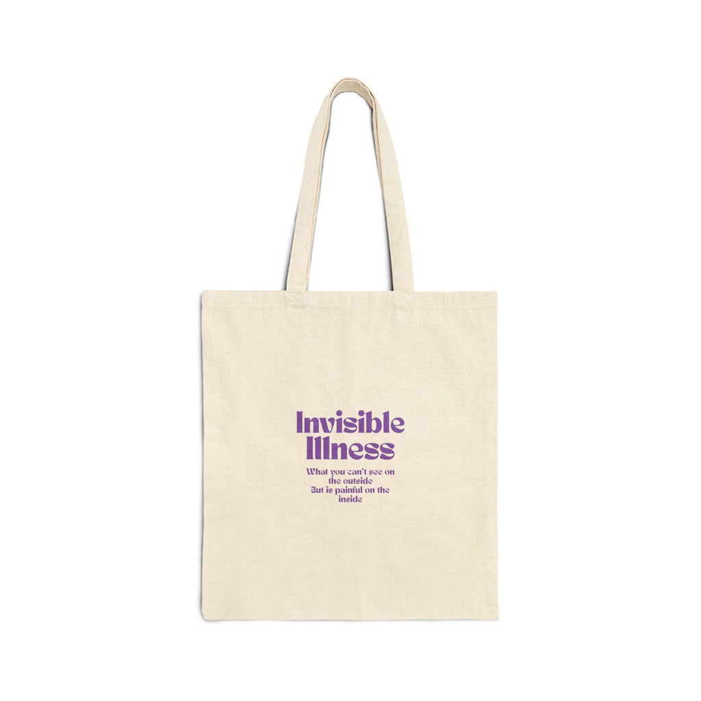 Autoimmune Warrior Tote Bag — "Invisible Illness" Canvas Shoulder Tote