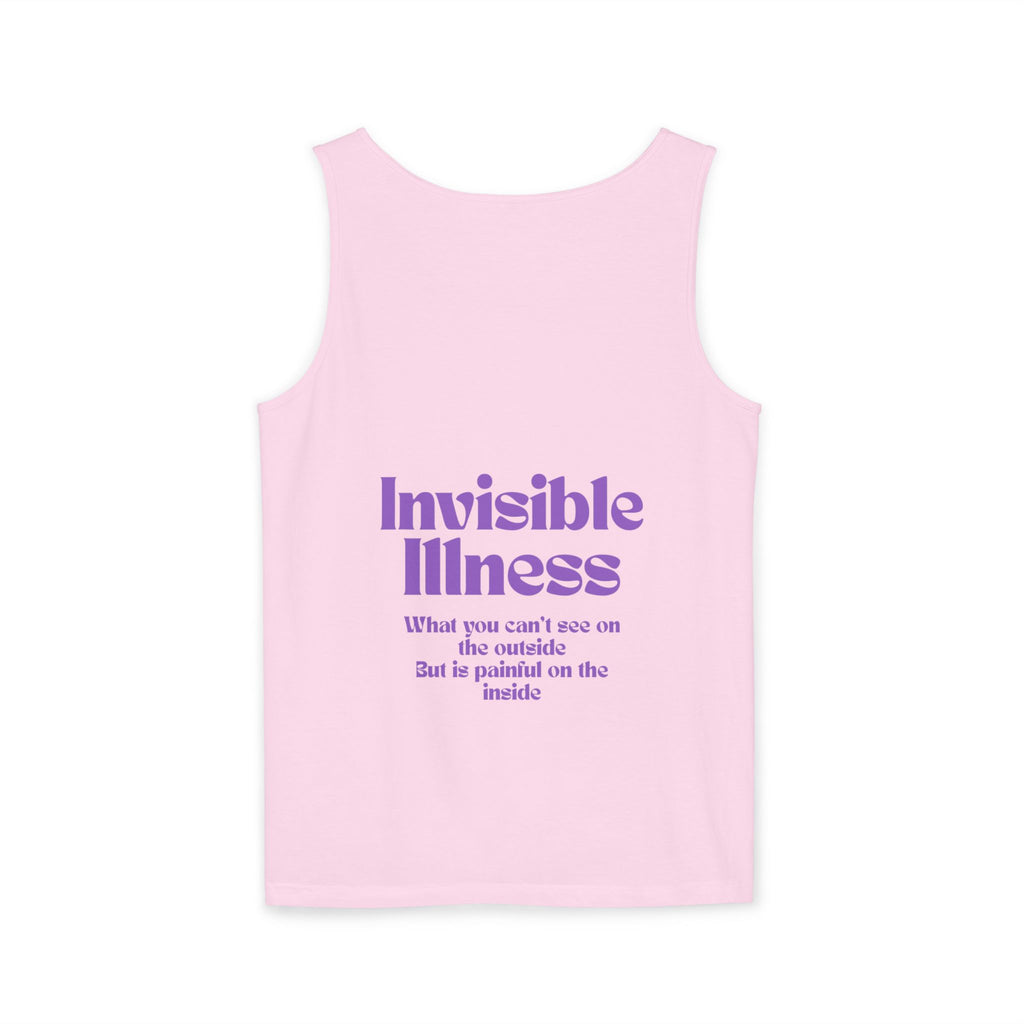 Invisible Illness Awareness Tank Top — Prescription: Rest (Purple Ribbon)