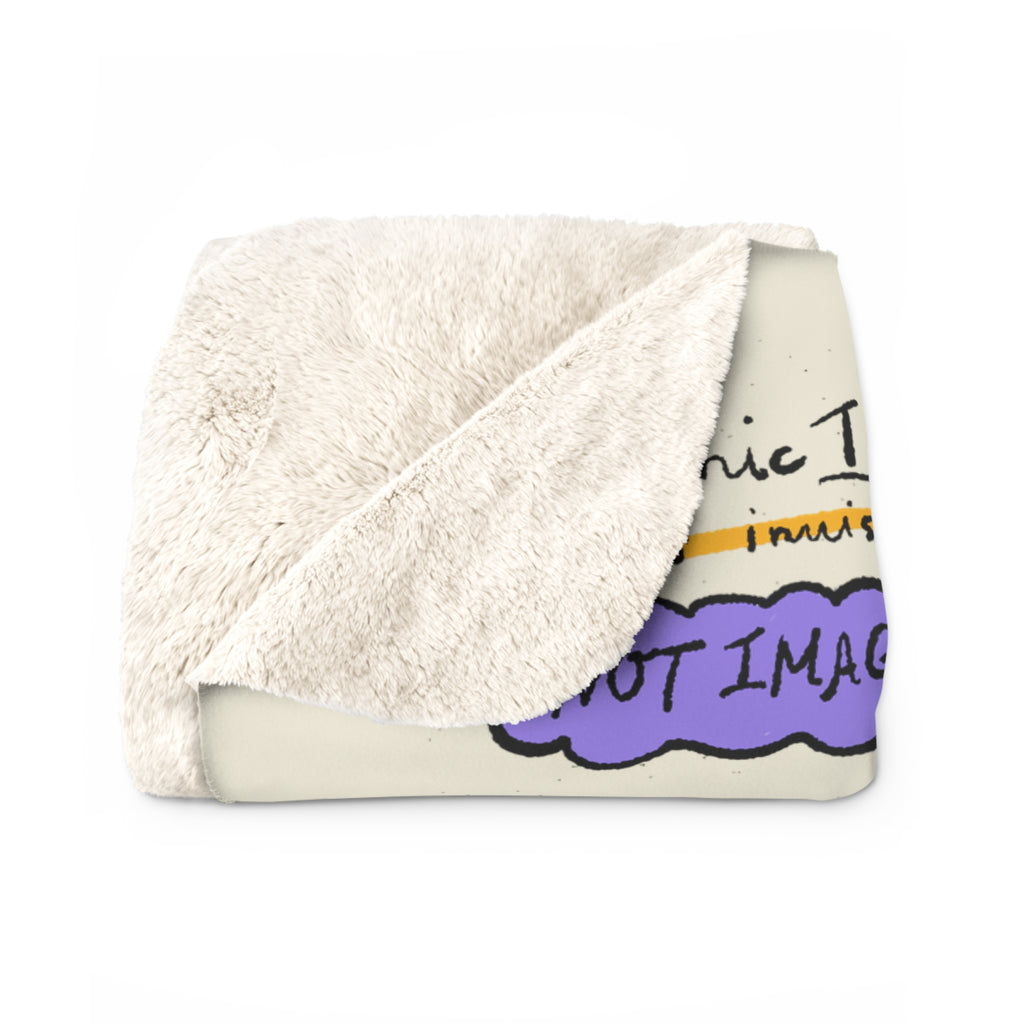 Chronic Illness Awareness Sherpa Fleece Blanket — "Prescription: Rest" Comfort Throw
