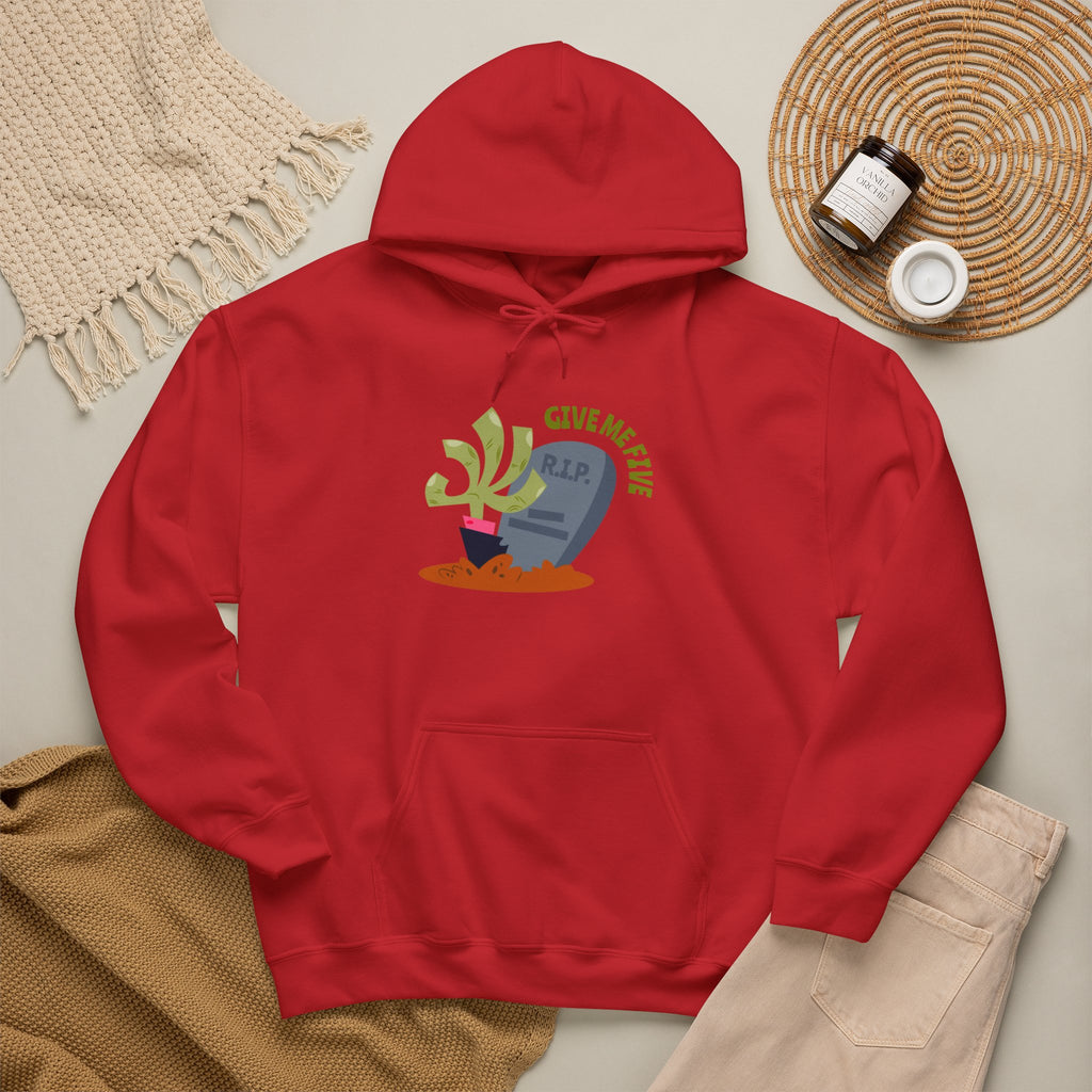 Tombstone Plant Hoodie — "Give Me Five" Cute Goth Pullover