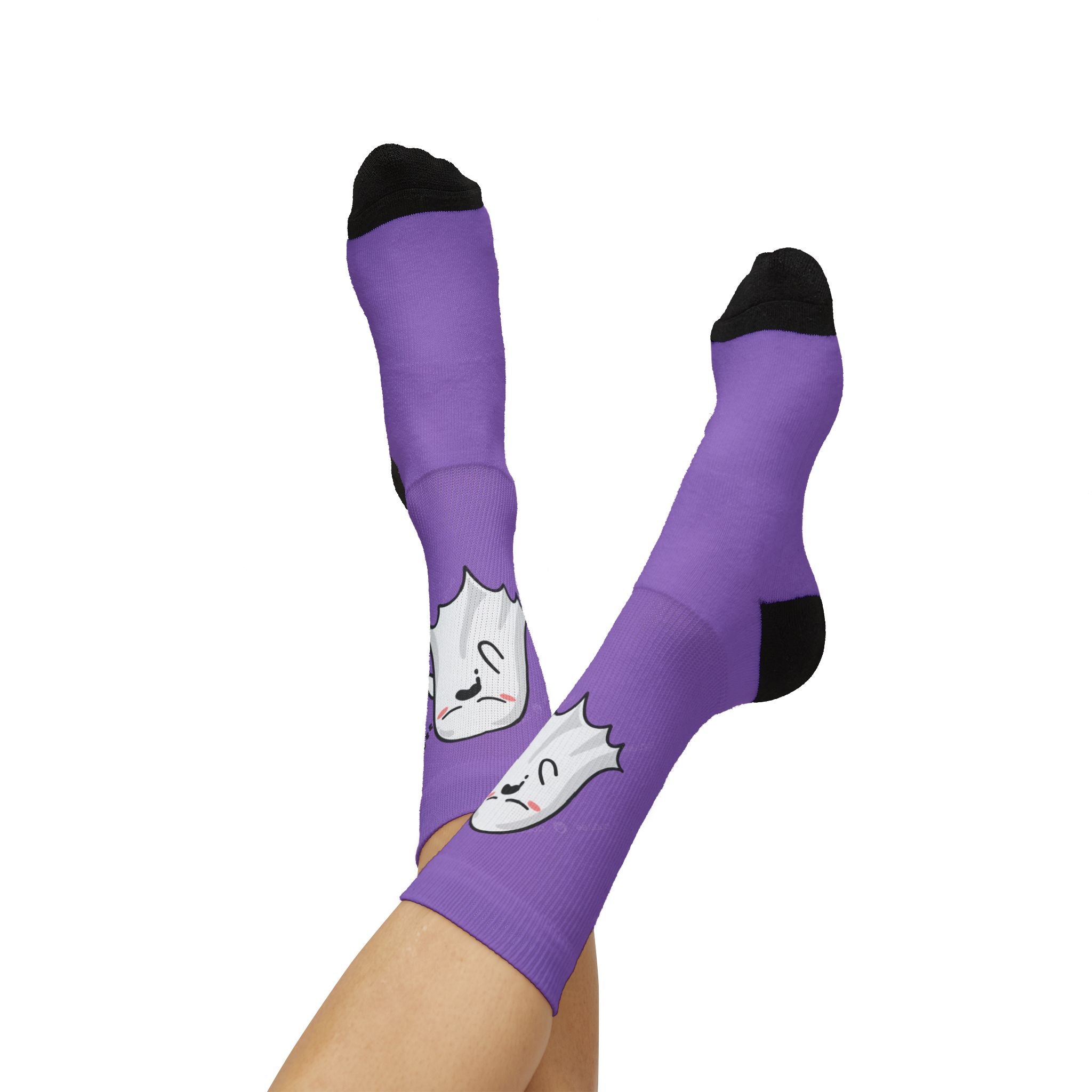 Halloween Warrior Wear - Sleepy Chronic Fatigue Ghost & Pumpkin Socks