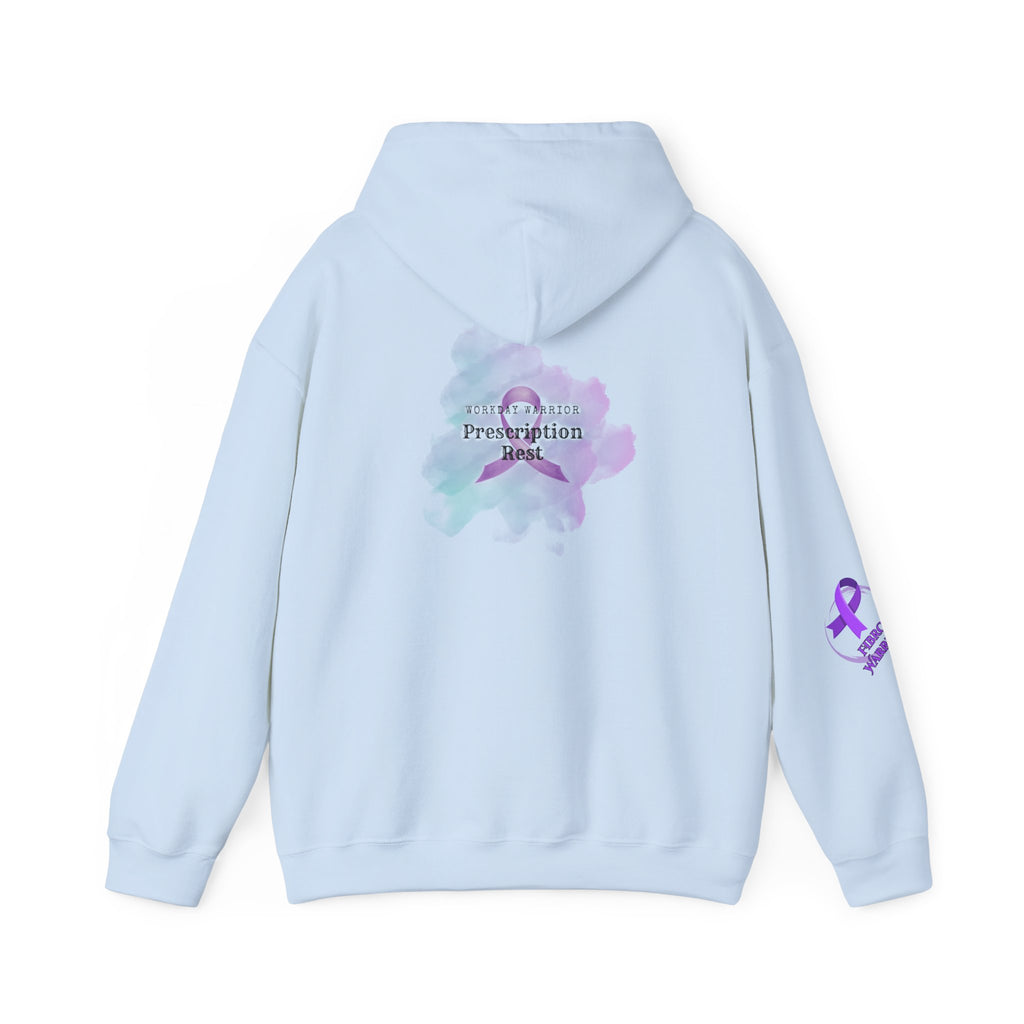 Invisible Illness Awareness Hoodie — Purple Ribbon 'Warrior' Watercolor Design