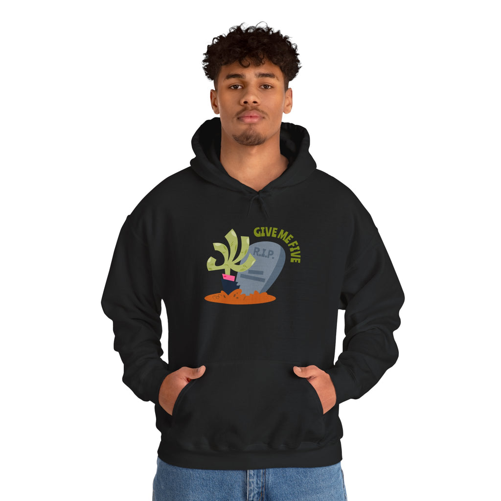 Tombstone Plant Hoodie — "Give Me Five" Cute Goth Pullover