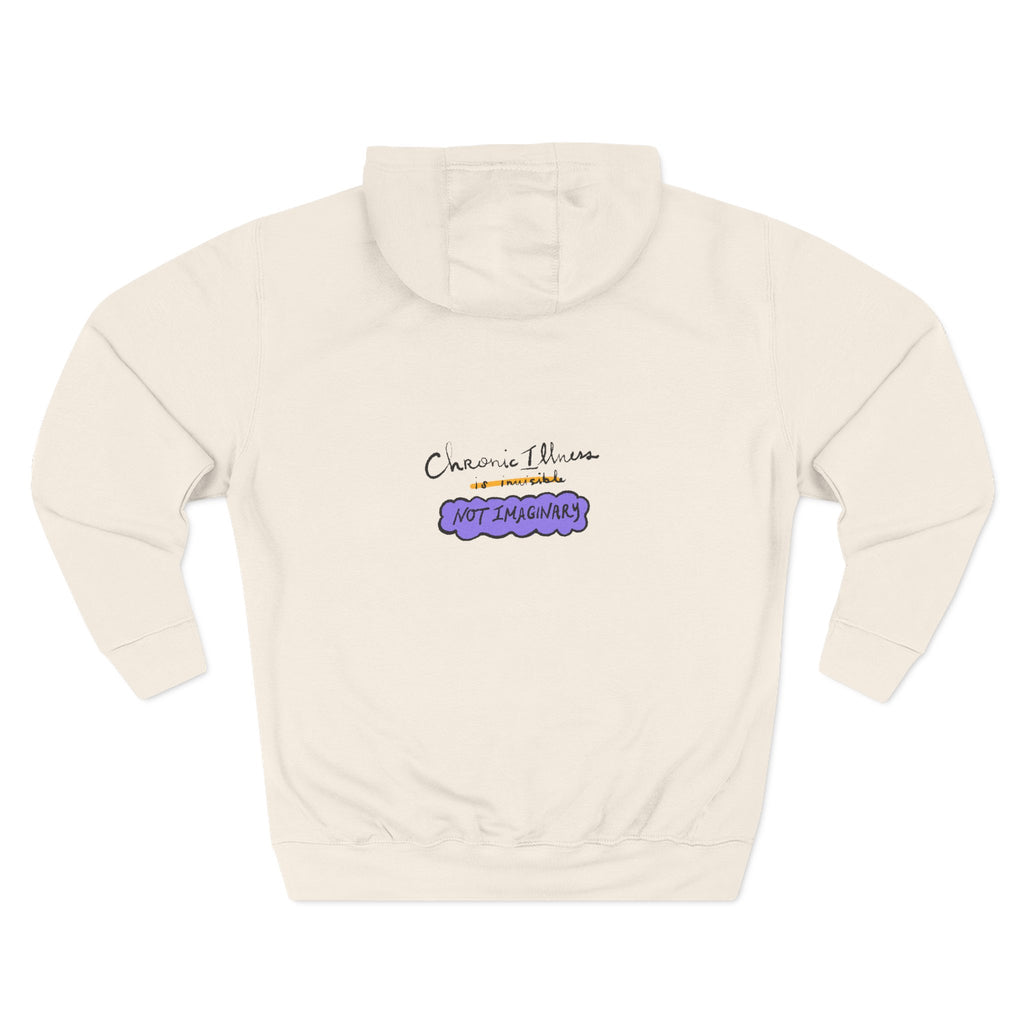 Autoimmune Warrior Hoodie — Purple Ribbon Flag Fleece Pullover