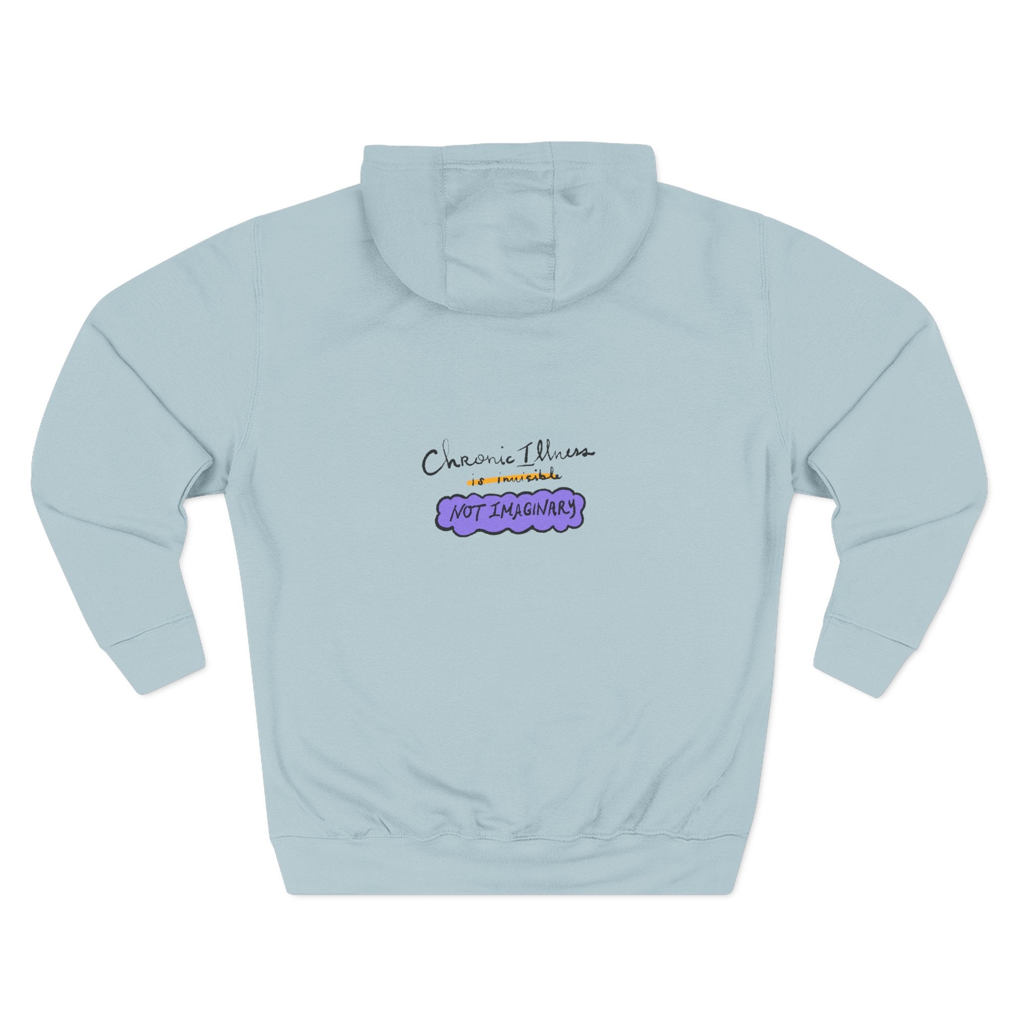 Autoimmune Warrior Hoodie — Purple Ribbon Flag Fleece Pullover