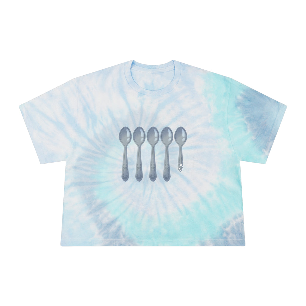 Women's Tie-Dye Crop Tee — Chronic Illness Awareness Spoonie Support Shirt