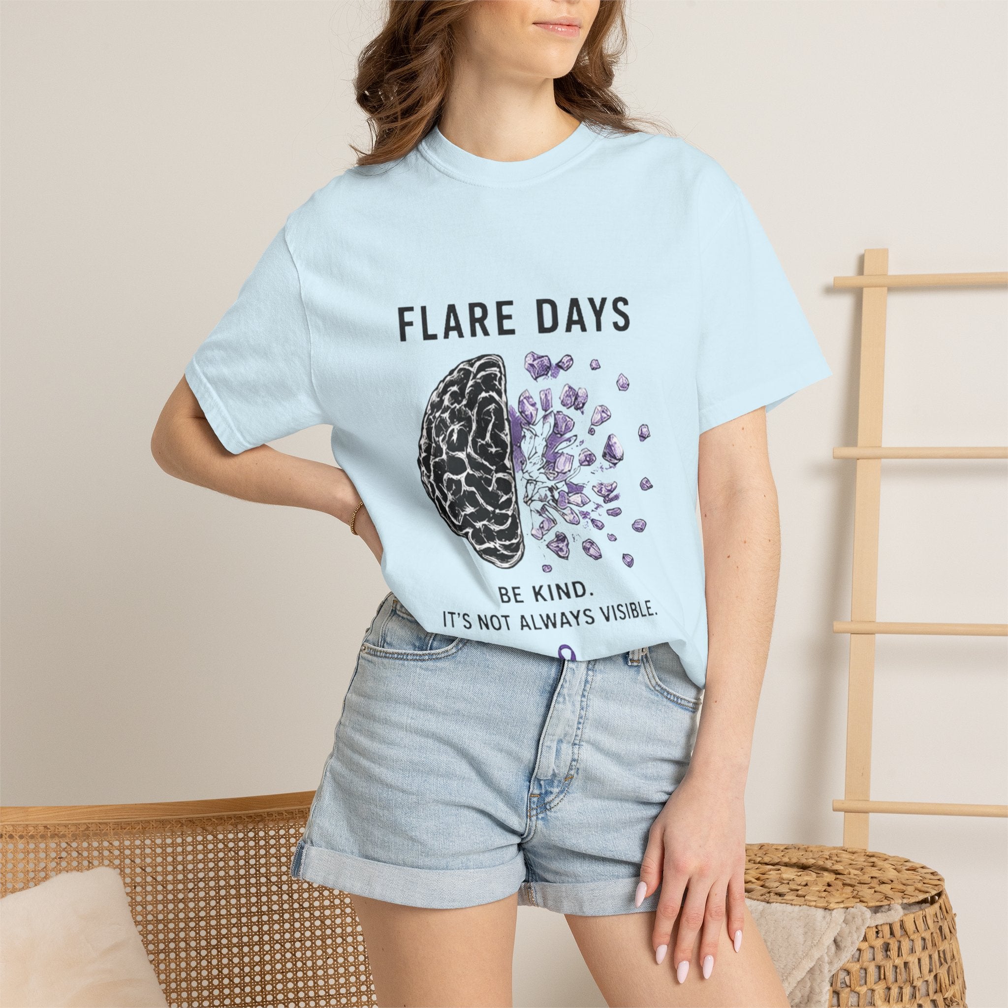 Flare Days T-Shirt — 'Be Kind, It's Not Always Visible' Invisible Illness Awareness Tee