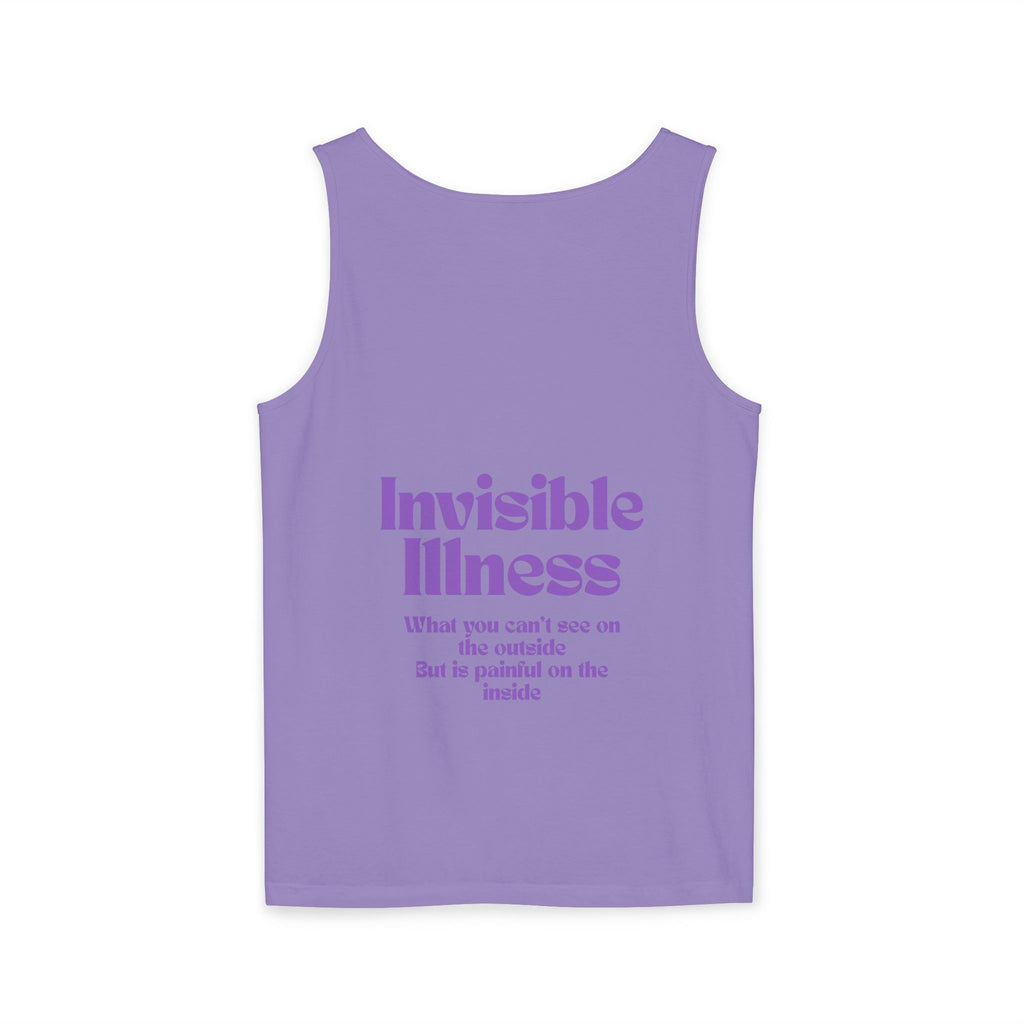 Invisible Illness Awareness Tank Top — Prescription: Rest (Purple Ribbon)
