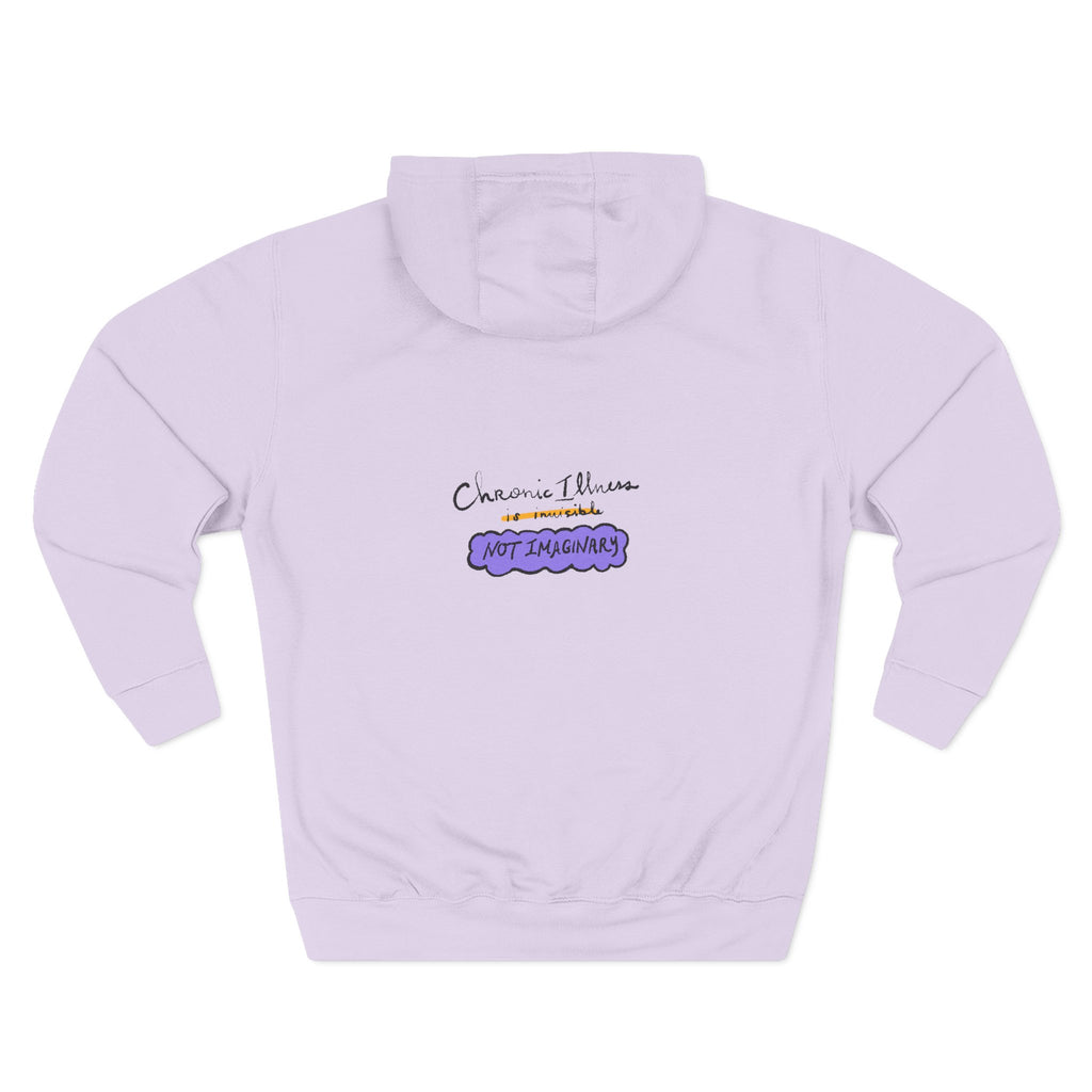 Autoimmune Warrior Hoodie — Purple Ribbon Flag Fleece Pullover
