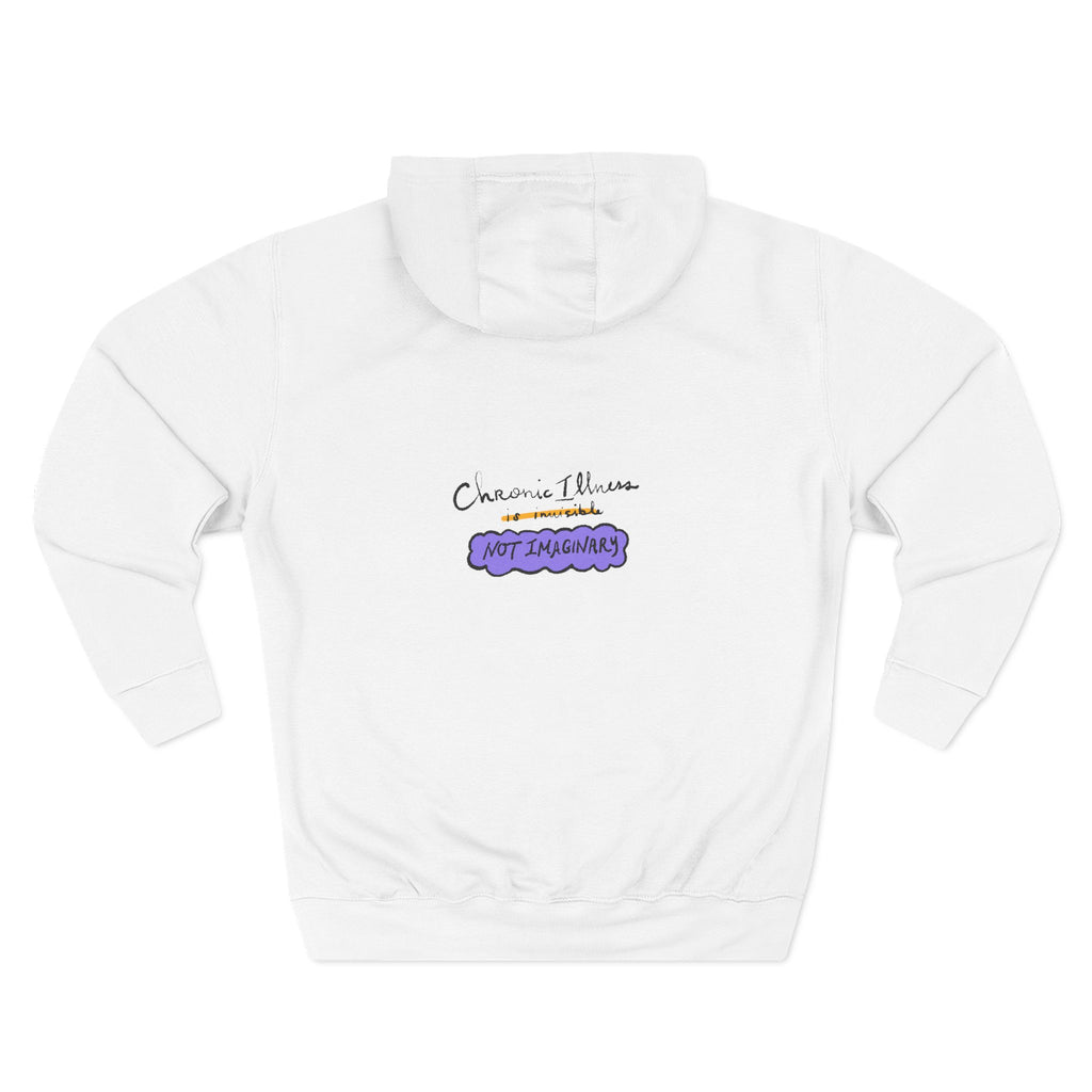Autoimmune Warrior Hoodie — Purple Ribbon Flag Fleece Pullover