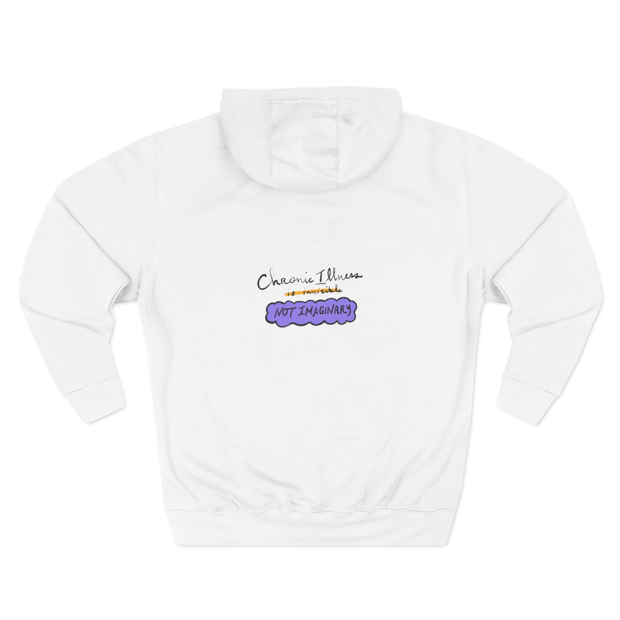 Autoimmune Warrior Hoodie — Purple Ribbon Flag Fleece Pullover