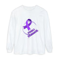 Fibro Warrior Long Sleeve Tee — Chronic Illness Awareness Purple Ribbon