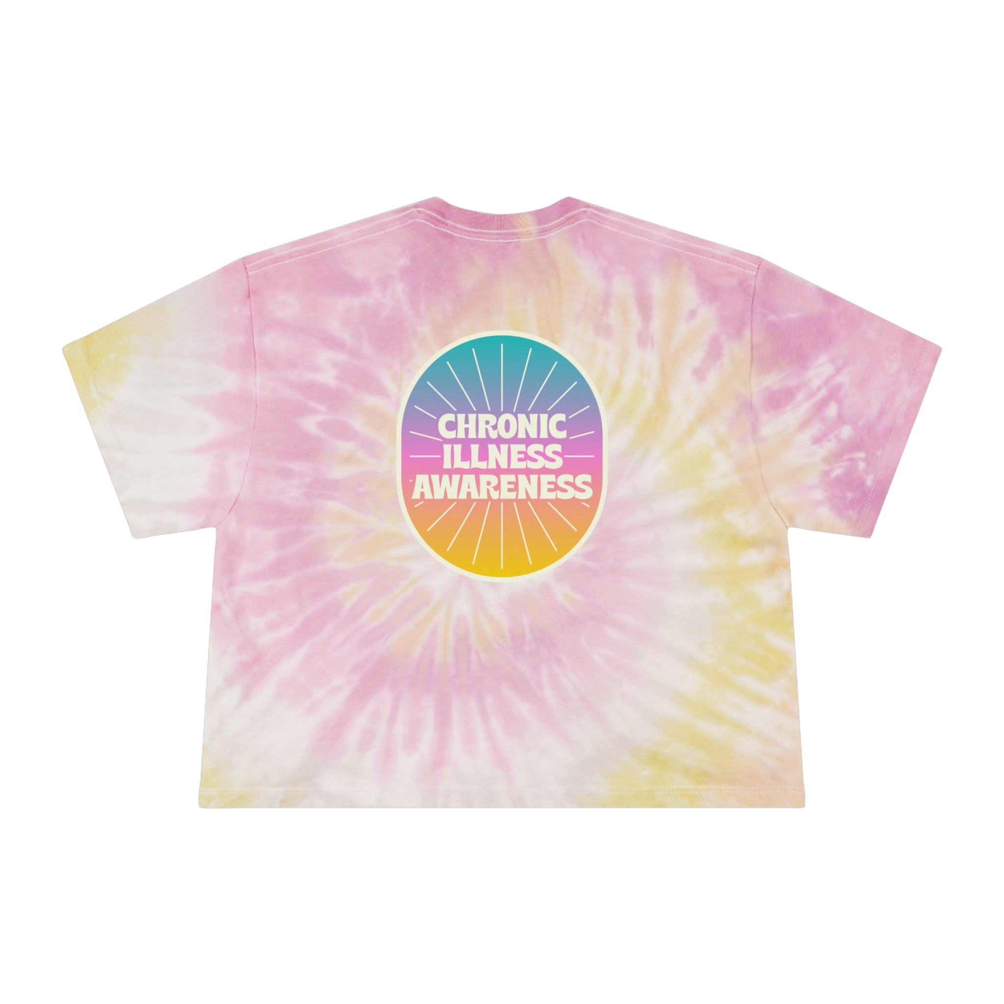 Women's Tie-Dye Crop Tee — Chronic Illness Awareness Spoonie Support Shirt