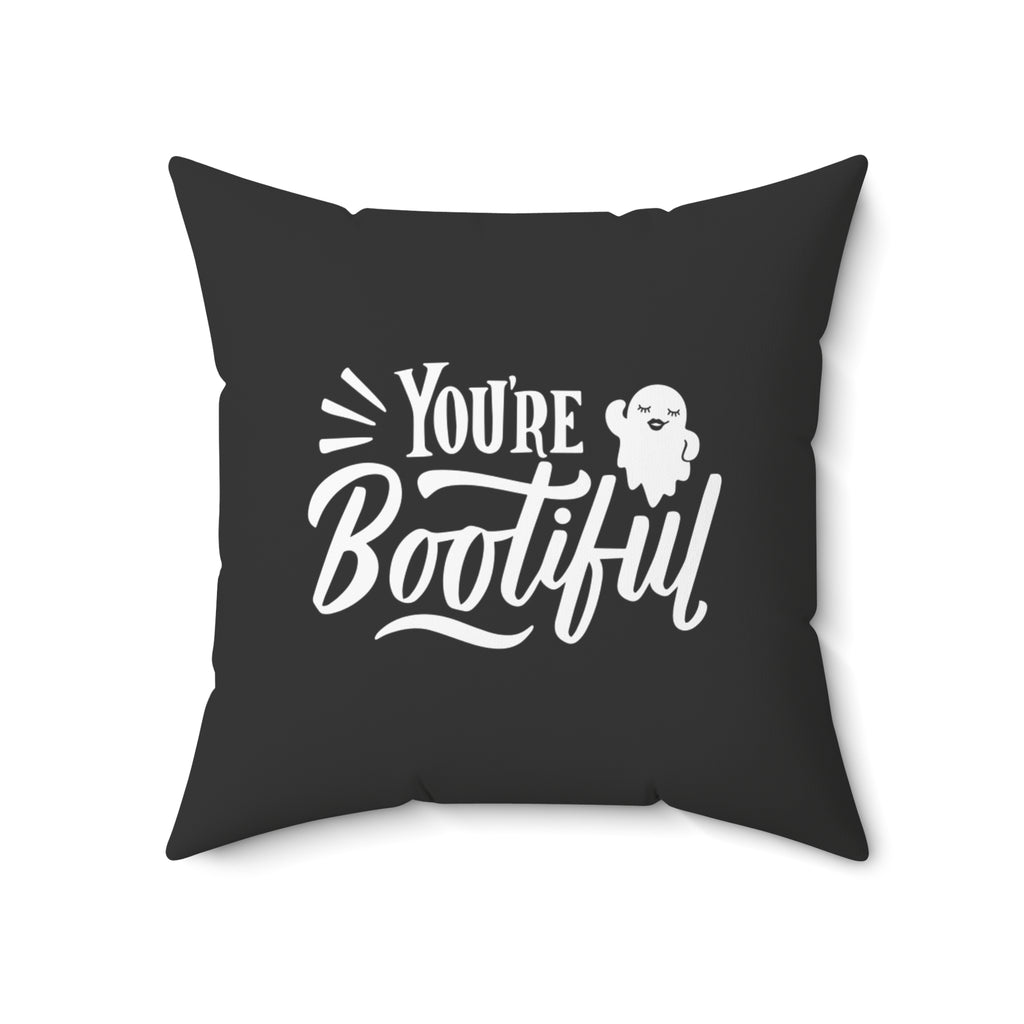 Halloween Warrior Wear - "You're Bootiful" Plush Square Pillow