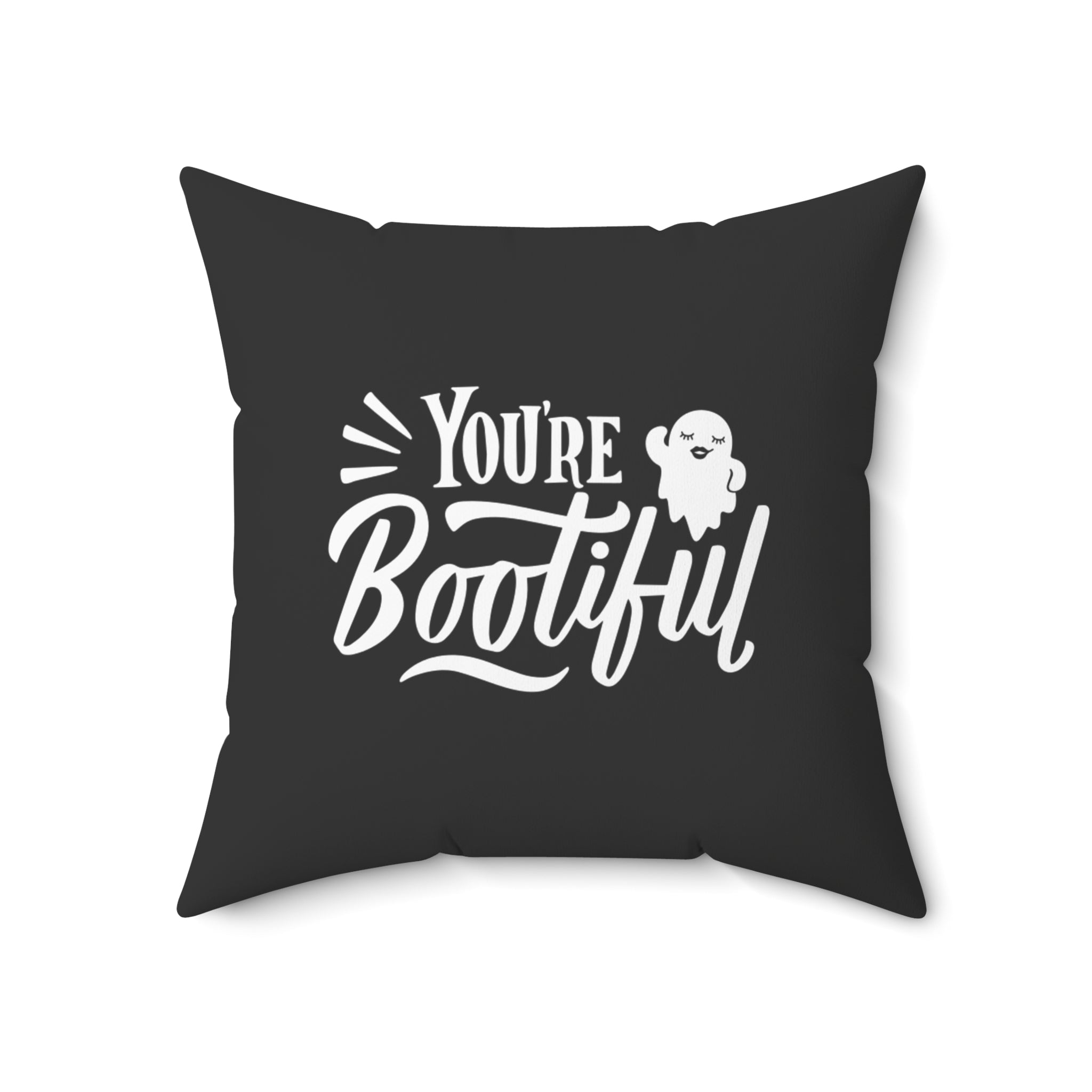 Halloween Warrior Wear - "You're Bootiful" Plush Square Pillow