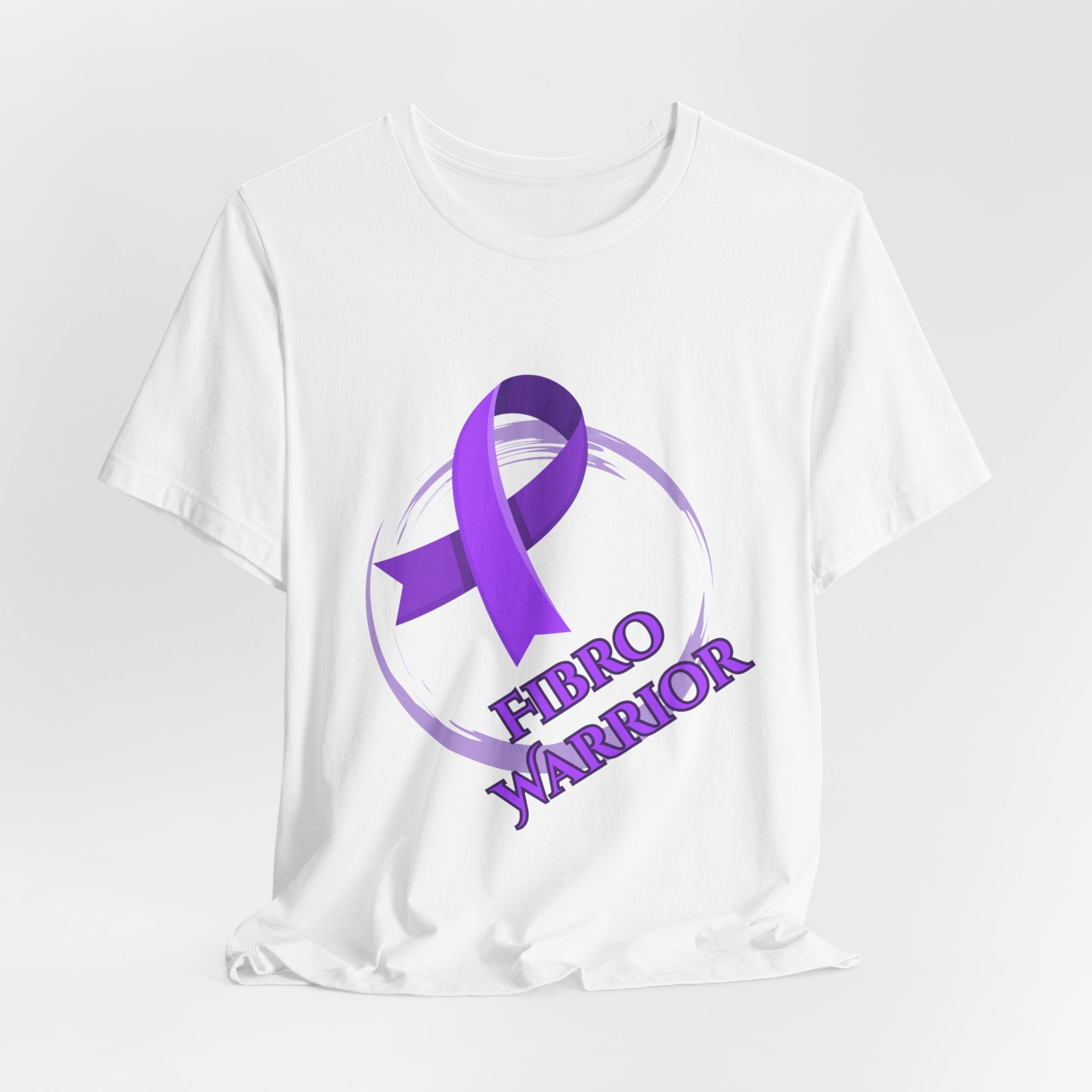 Fibro Warrior Tee — Fibromyalgia Awareness Purple Ribbon T-Shirt