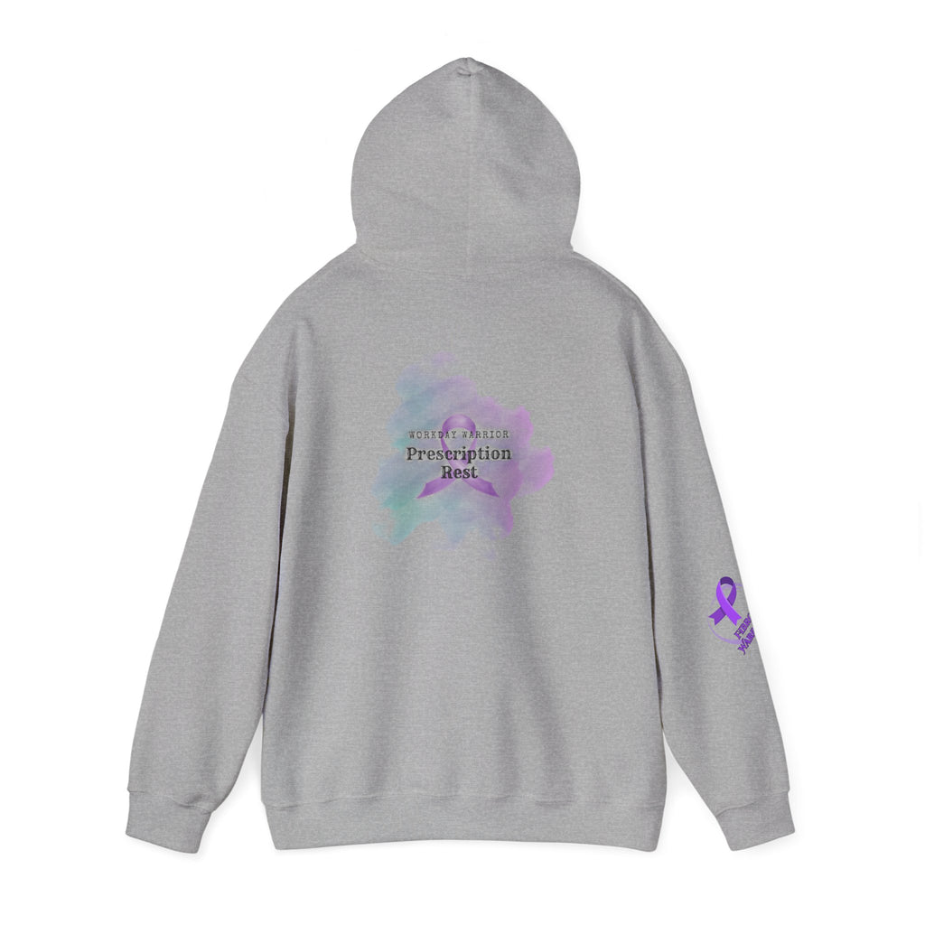 Invisible Illness Awareness Hoodie — Purple Ribbon 'Warrior' Watercolor Design